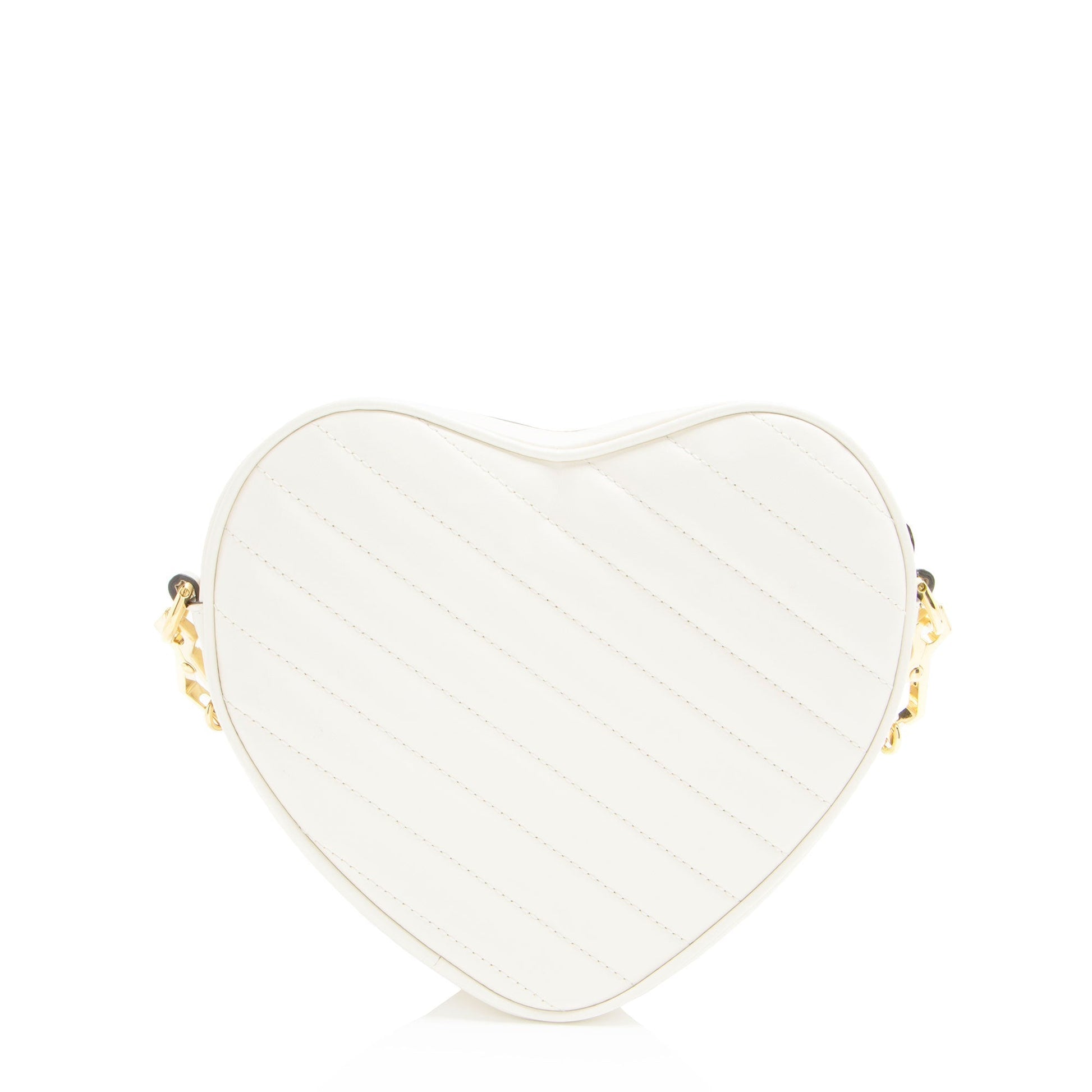Gucci Interlocking G Heart SHF-iaso5p Matelasse Leather White Mini Crossbody Bag