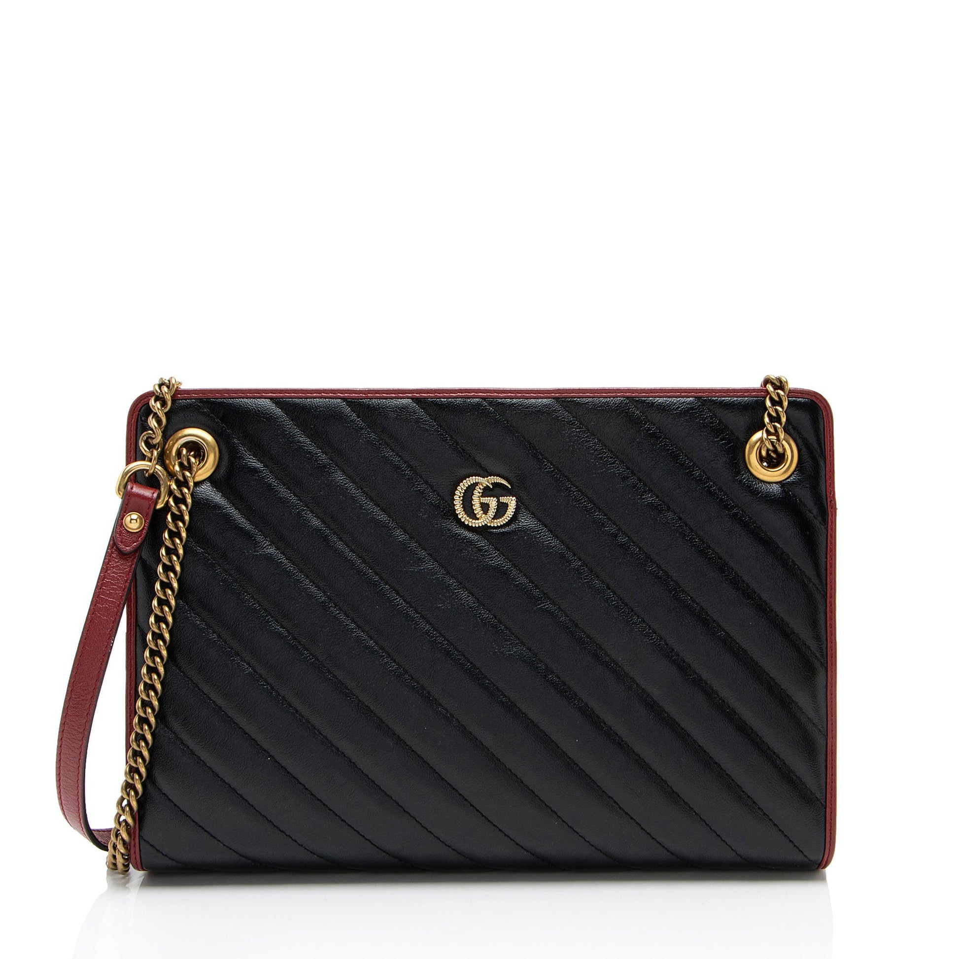 Gucci Torchon GG Marmont Matelasse Leather Chain Shoulder Bag