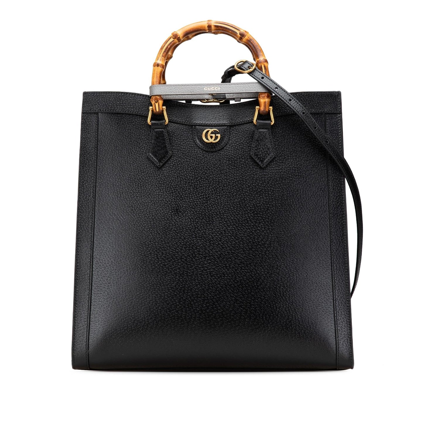 Gucci Maxi Diana Leather Calf Black Satchel Bag