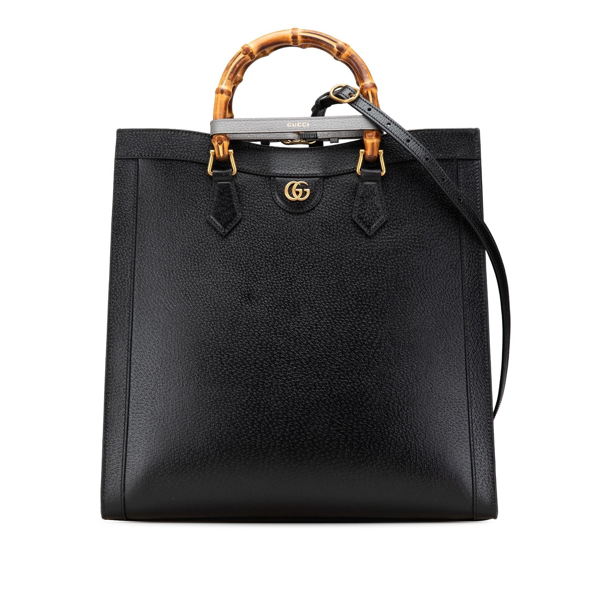Gucci Maxi Diana Leather Calf Black Satchel Bag