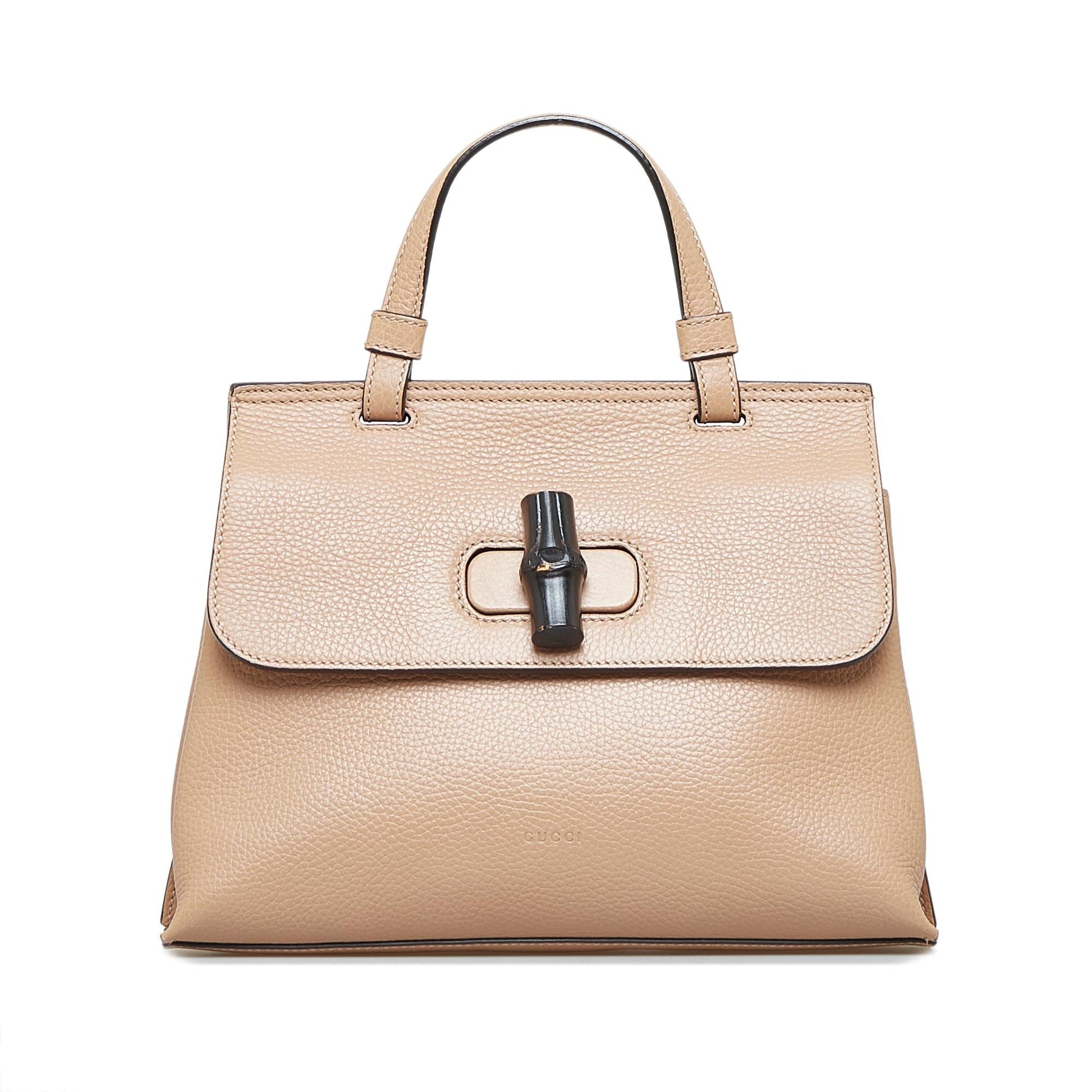 Gucci Bamboo Daily SHG-23G4YV Calf Brown Medium Satchel Bag