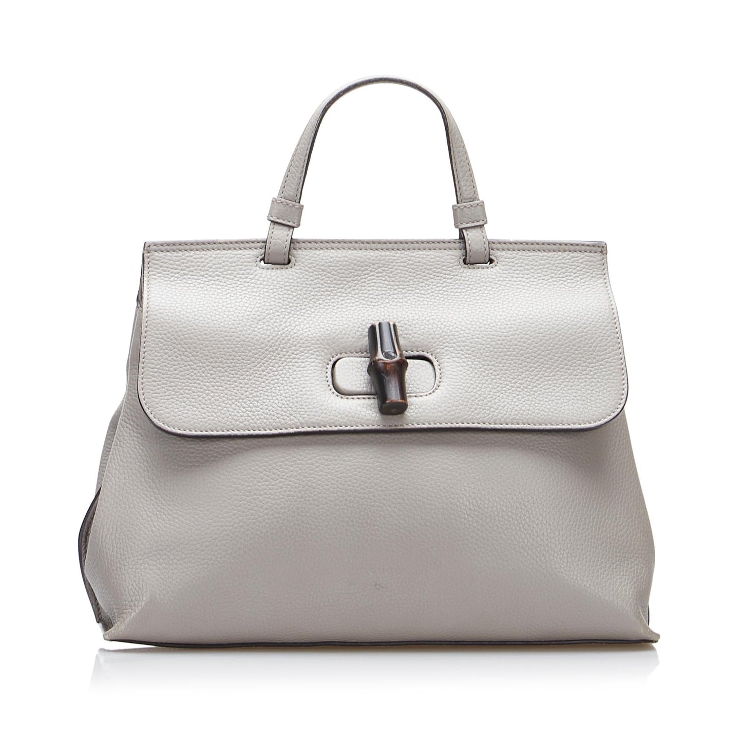 Gucci Bamboo Daily SHG-OxanXP Calf Grey Medium Satchel Bag