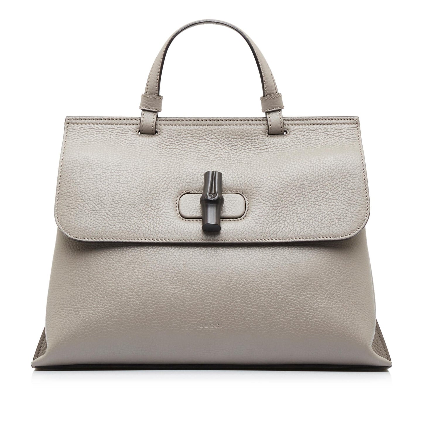 Gucci Bamboo Daily SHG-RoSjcU Calf Grey Medium Satchel Bag