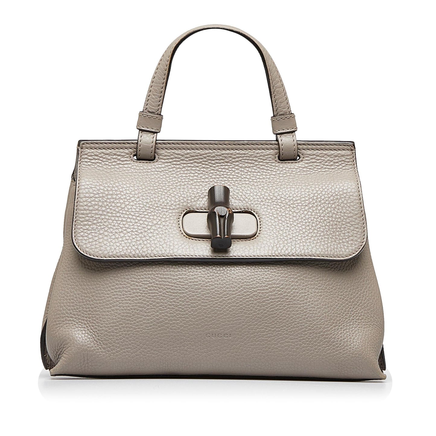 Gucci Bamboo Daily SHG-HjvdZo Calf Grey Medium Satchel Bag