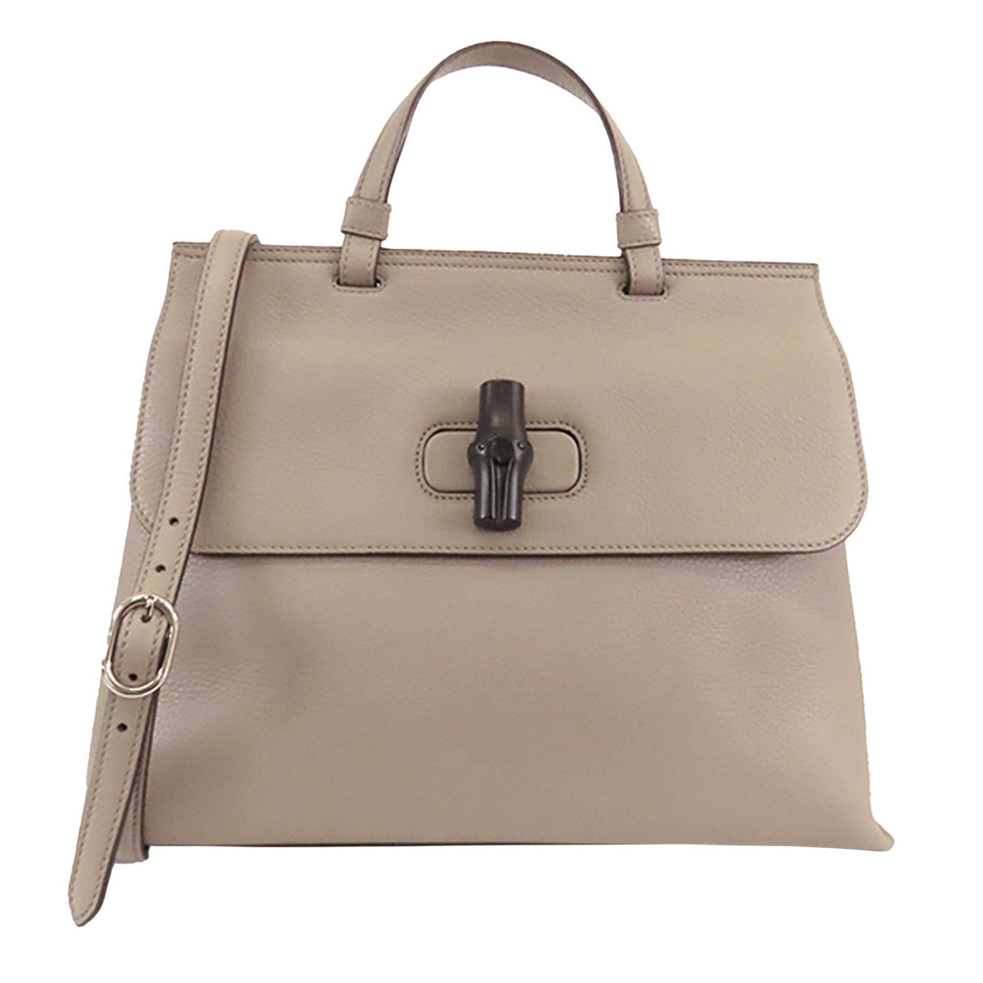 Gucci Bamboo Daily SHG-clthXJ Calf Brown Medium Satchel Bag