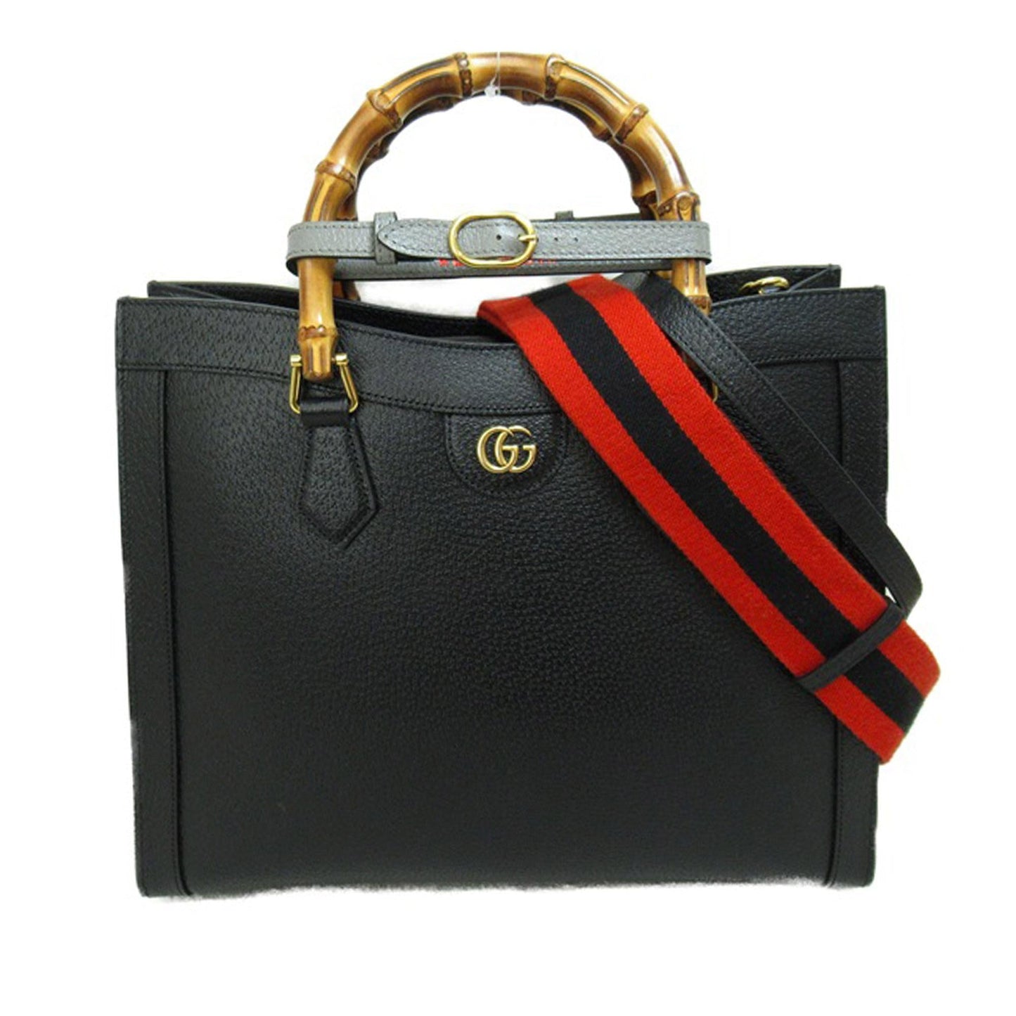Gucci Bamboo Diana SHG-JNKwCy Calf Black Medium Satchel Bag