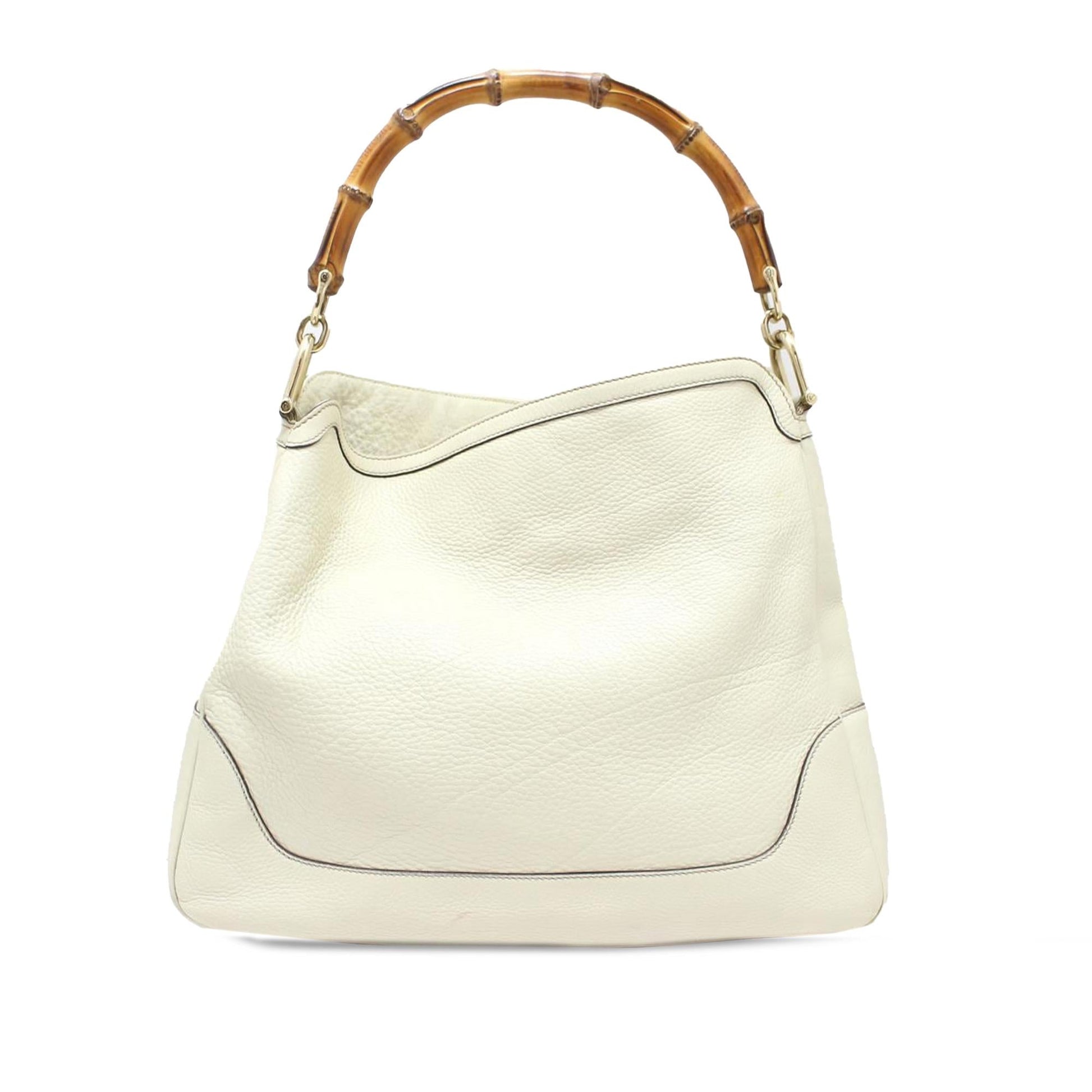 Gucci Bamboo Diana SHG-mEYfNe Calf White Medium Tote Bag