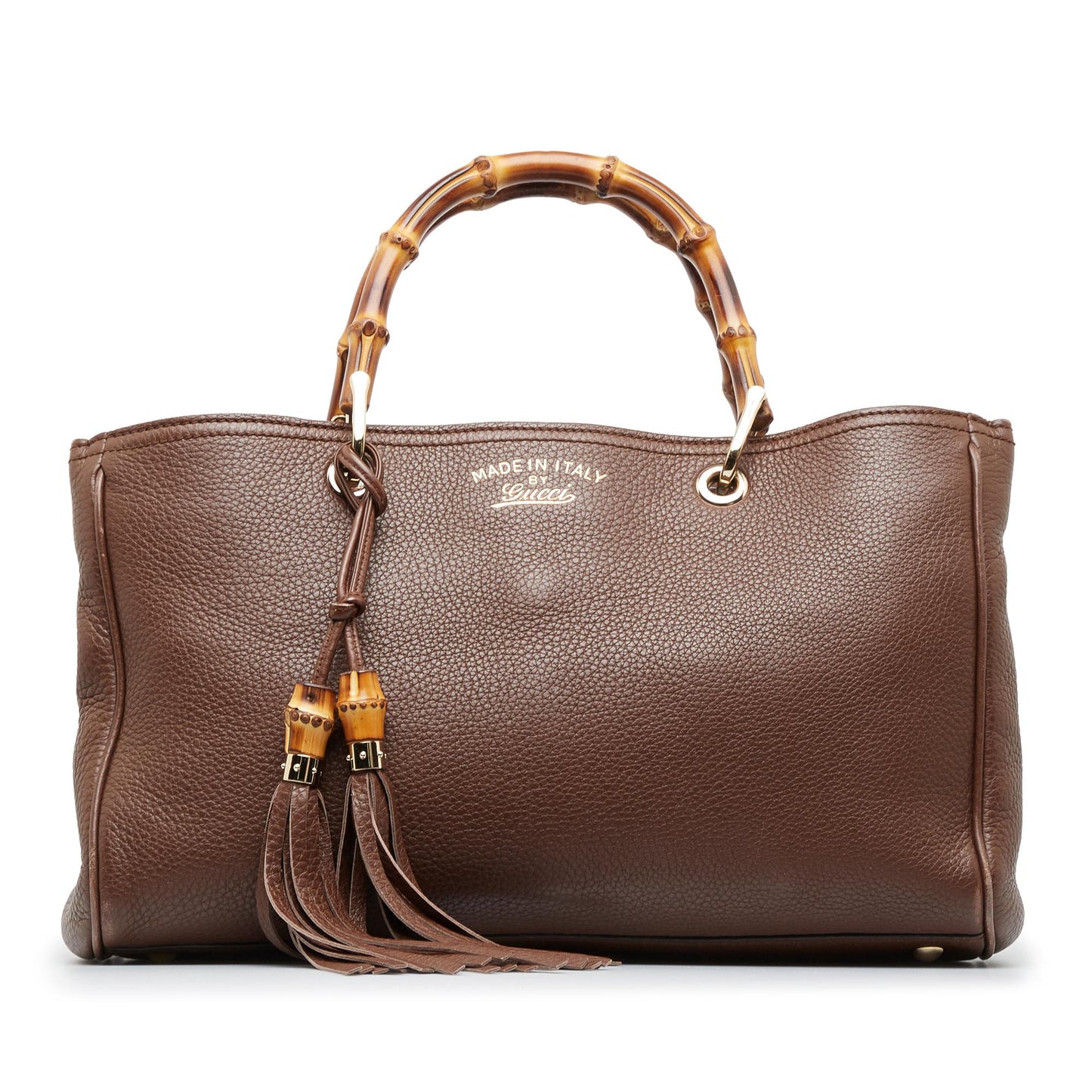 Gucci Bamboo Shopper SHG-Re2vqi Calf Brown Medium Satchel Bag