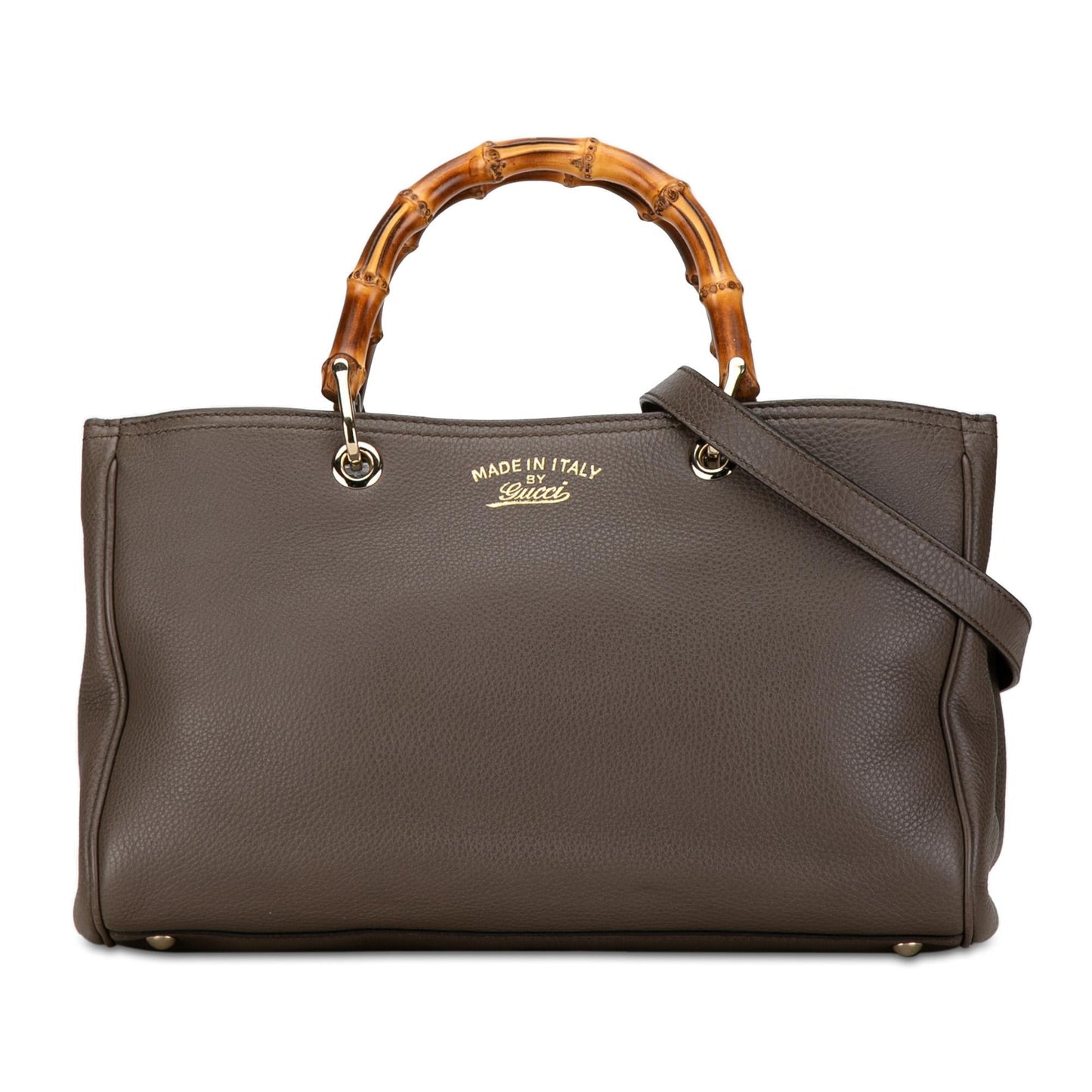 Gucci Bamboo Shopper SHG-7U1sqA Calf Brown Medium Satchel Bag
