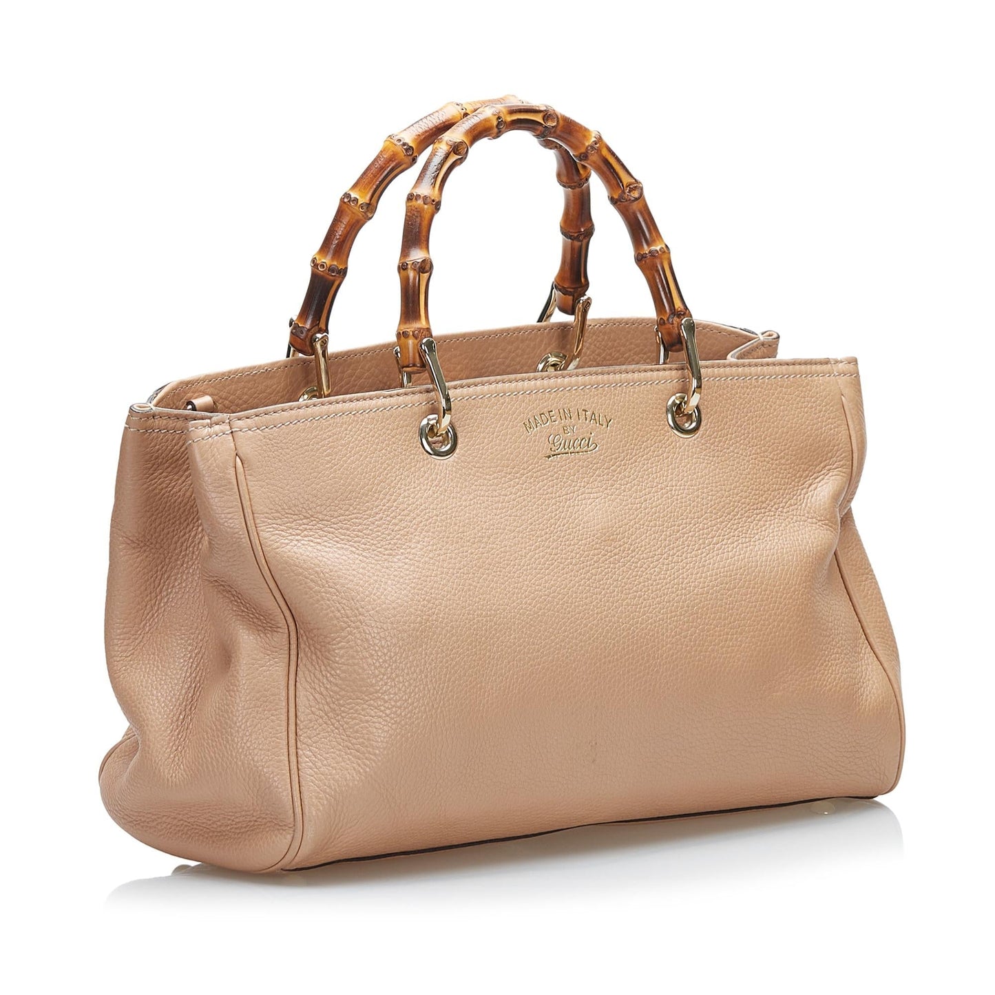 Gucci Bamboo Shopper SHG-cWa0pj Calf Brown Medium Satchel Bag