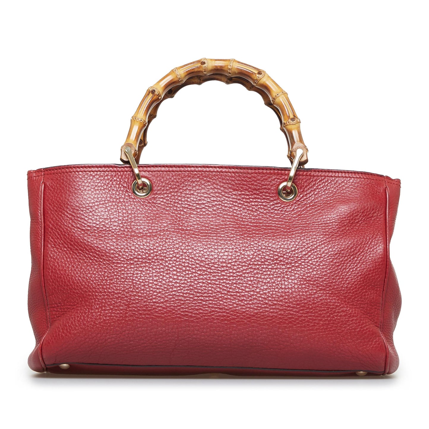 Gucci Bamboo Shopper SHG-4YuUi5 Calf Red Medium Satchel Bag