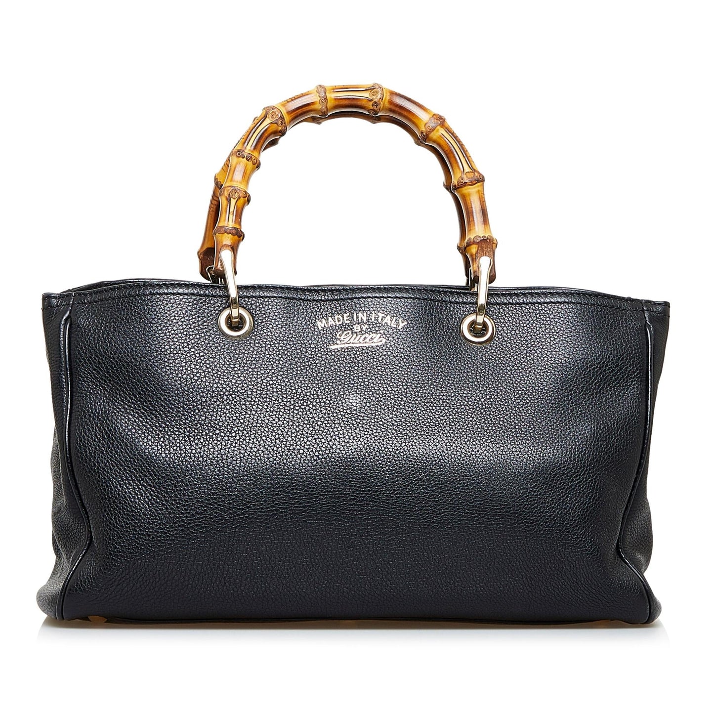 Gucci Bamboo Shopper SHG-Y2HMOQ Calf Black Medium Satchel Bag