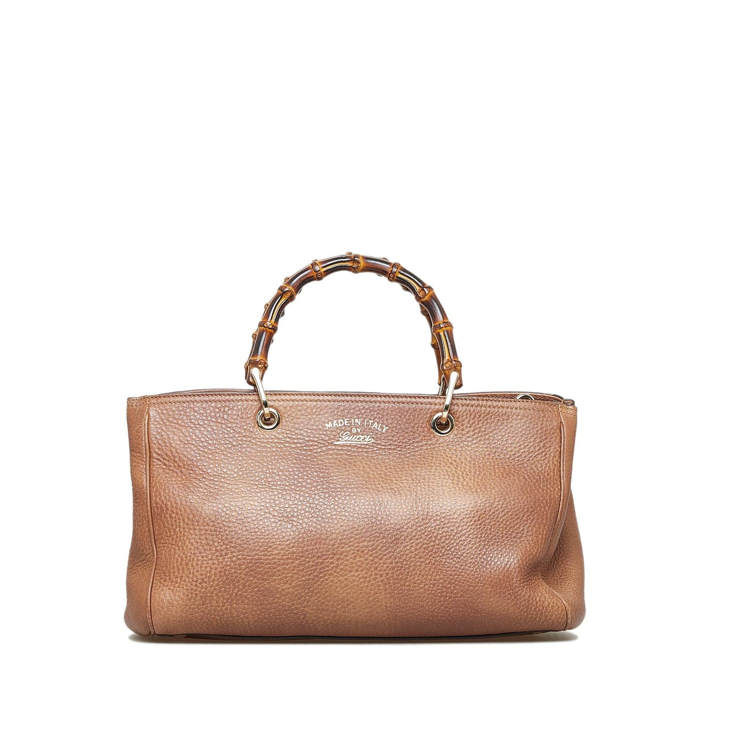 Gucci Bamboo Shopper SHG-zK6ydA Calf Brown Medium Satchel Bag