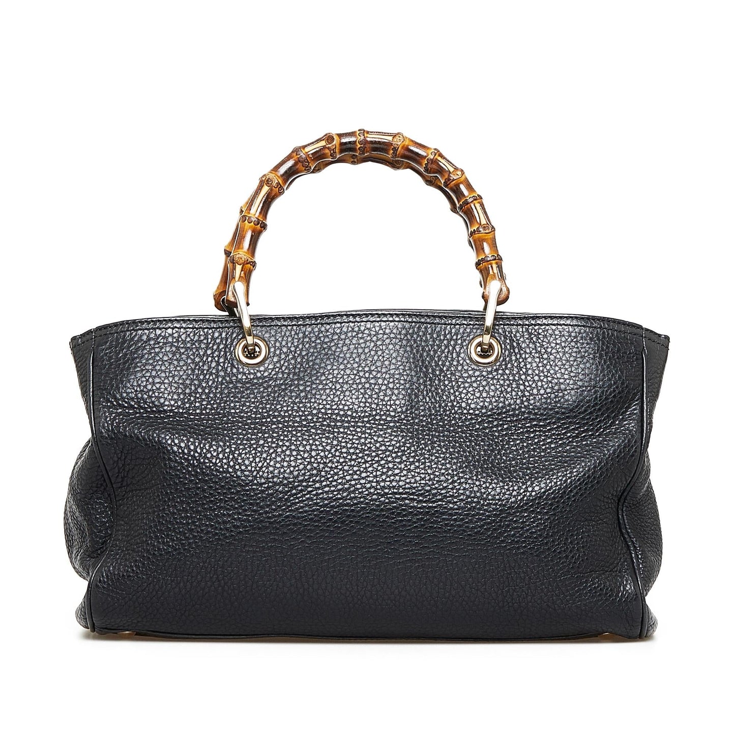 Gucci Bamboo Shopper SHG-bz0Qxq Calf Black Medium Satchel Bag