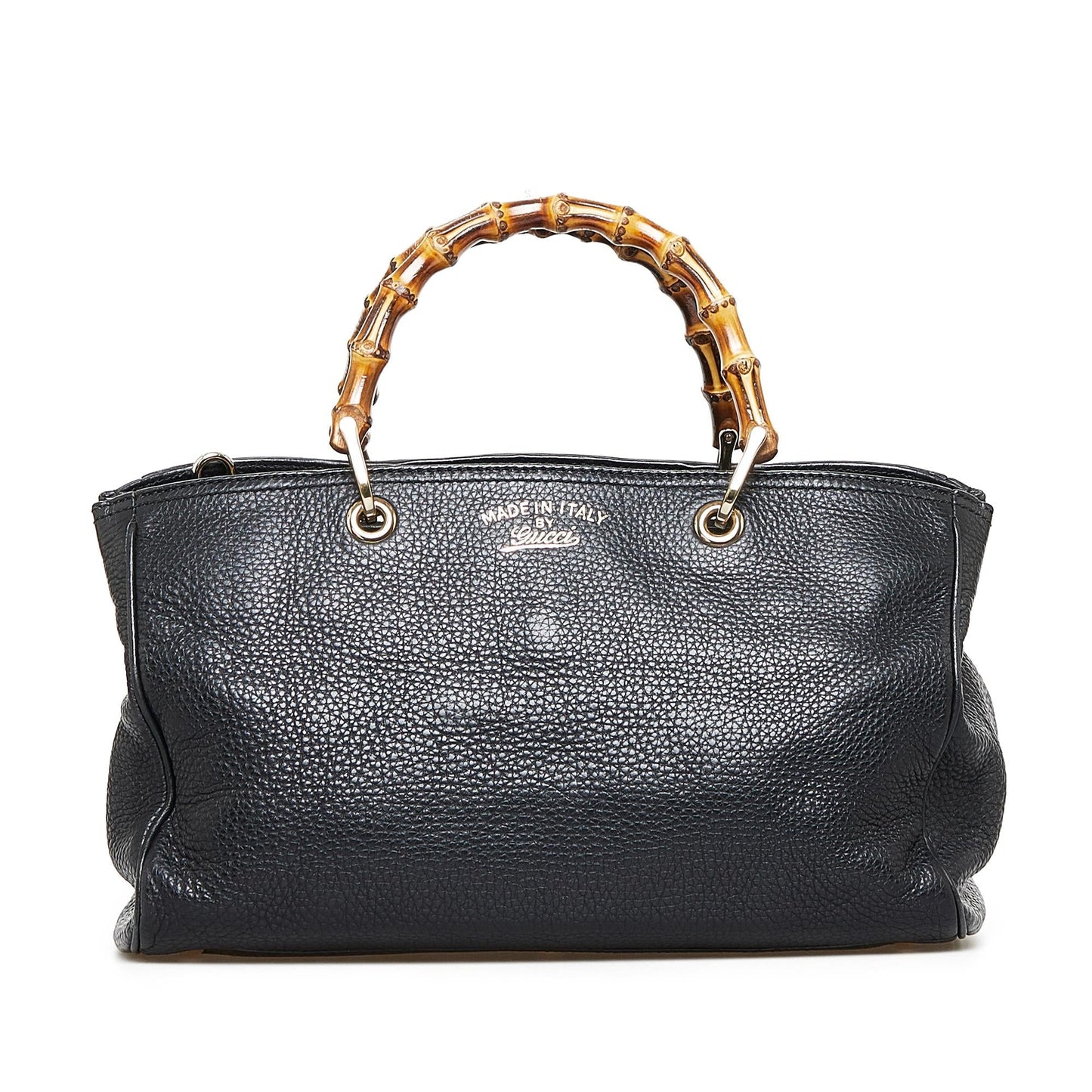 Gucci Bamboo Shopper SHG-bz0Qxq Calf Black Medium Satchel Bag