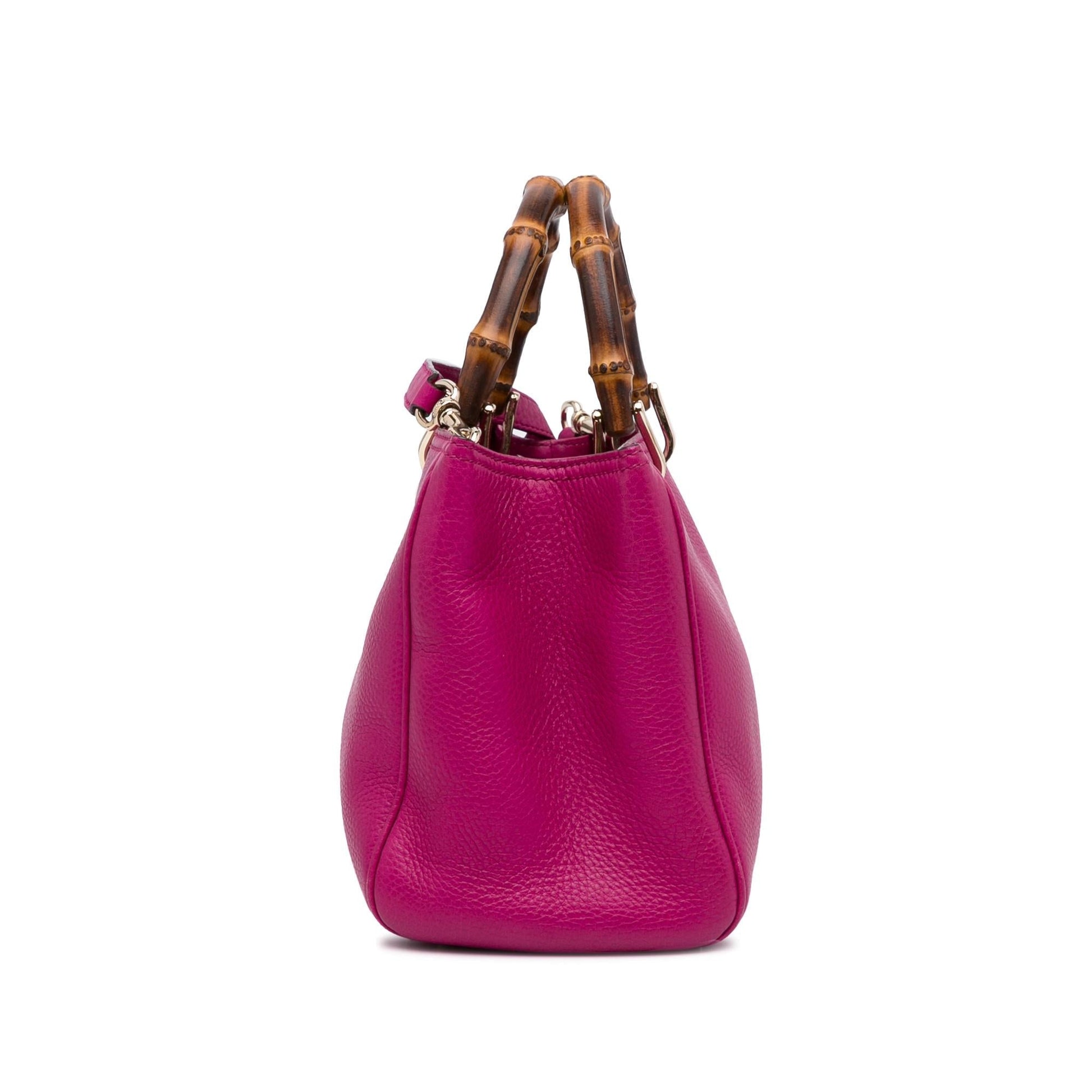 Gucci Bamboo Shopper SHG-pa0zyn Calf Pink Medium Satchel Bag