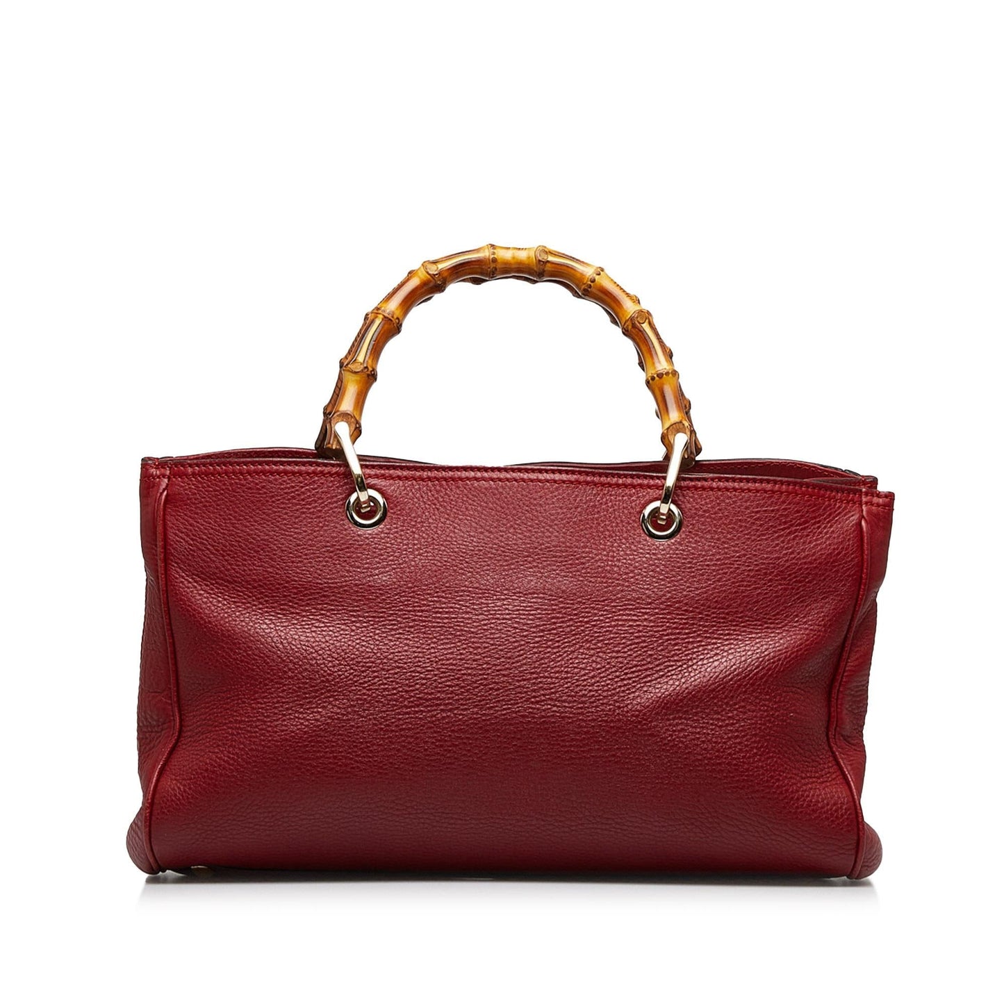 Gucci Bamboo Shopper SHG-ibtQLt Calf Red Medium Tote Bag