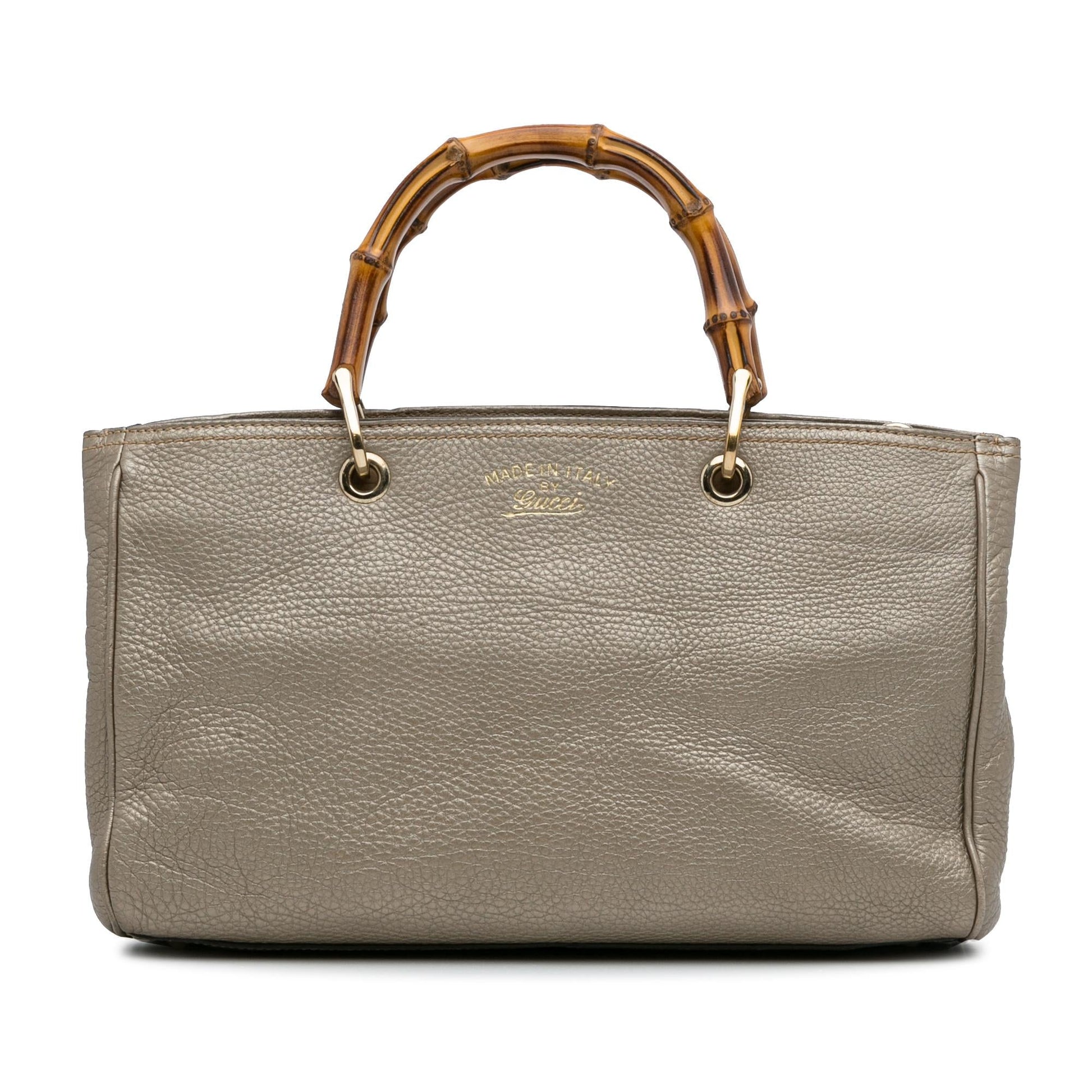 Gucci Bamboo Shopper SHG-wUYEzc Calf Grey Medium Satchel Bag
