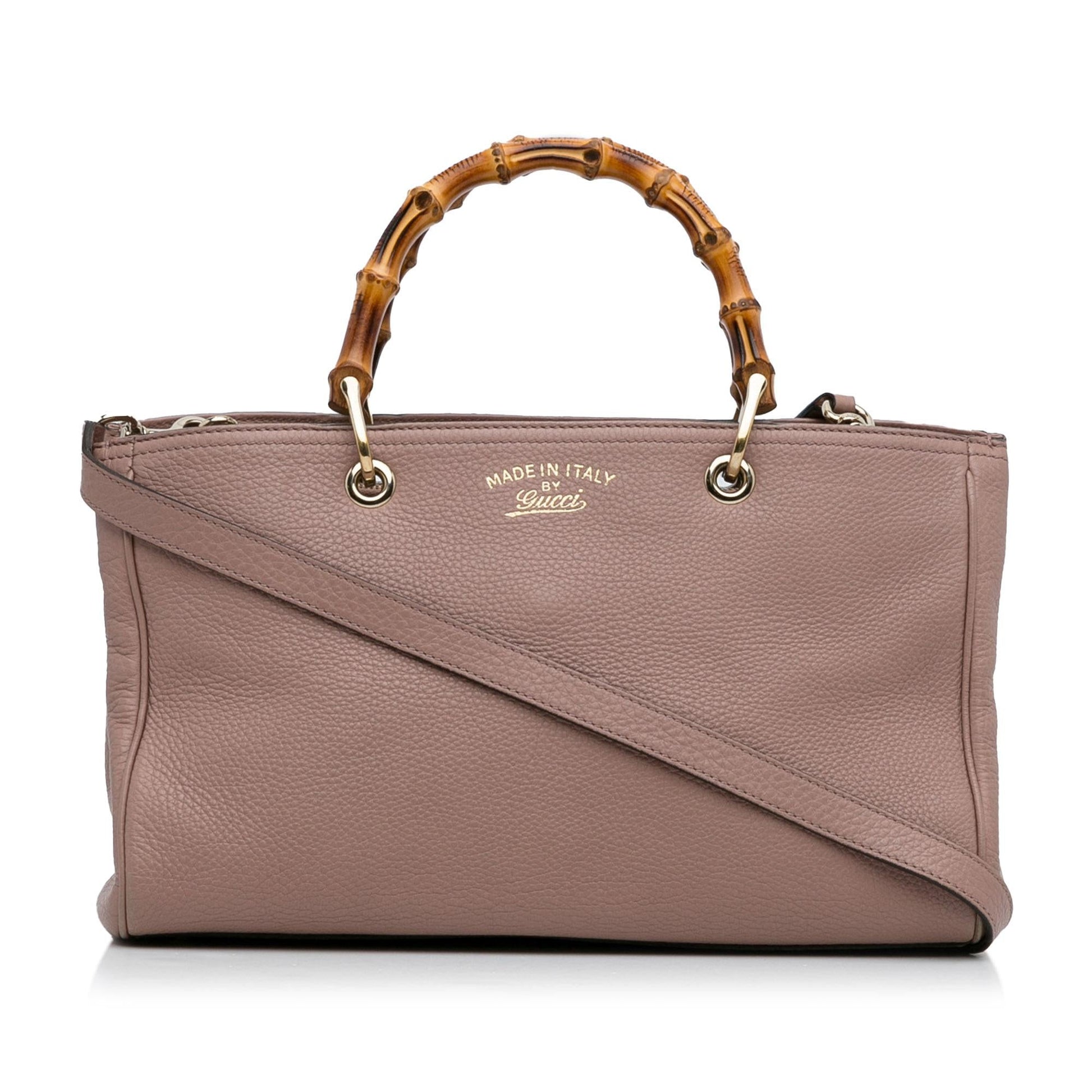 Gucci Bamboo Shopper SHG-9dtKV4 Calf Brown Medium Satchel Bag