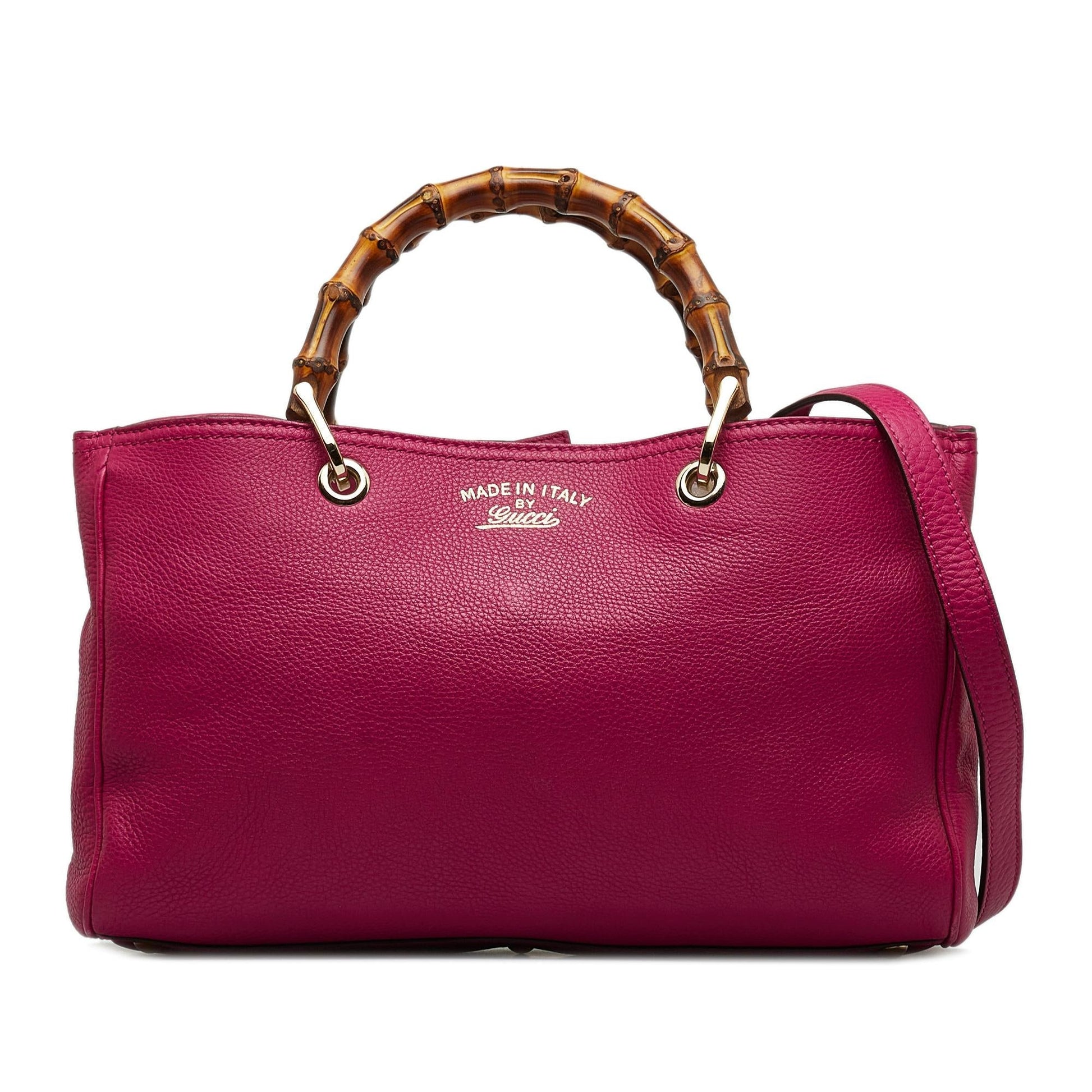 Gucci Bamboo Shopper SHG-TADxQ9 Calf Pink Medium Satchel Bag