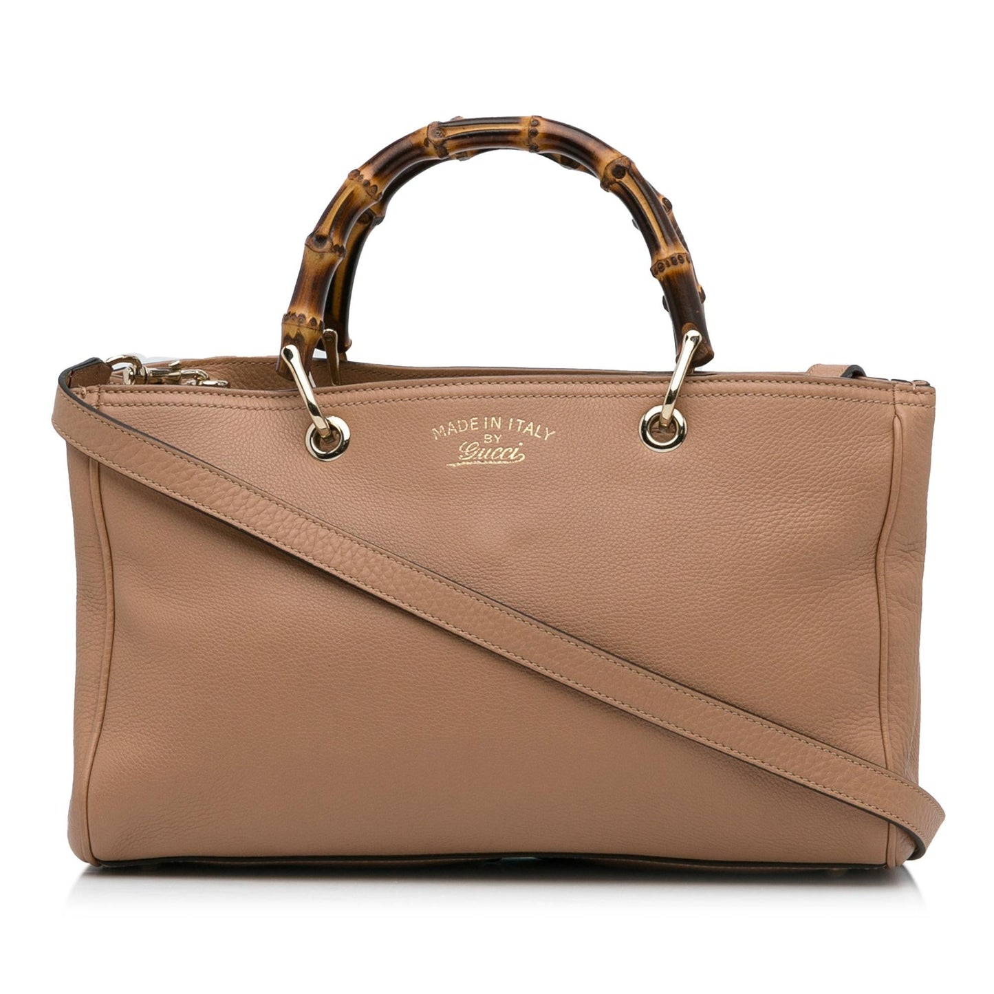 Gucci Bamboo Shopper SHG-zz0SCa Calf Brown Medium Satchel Bag