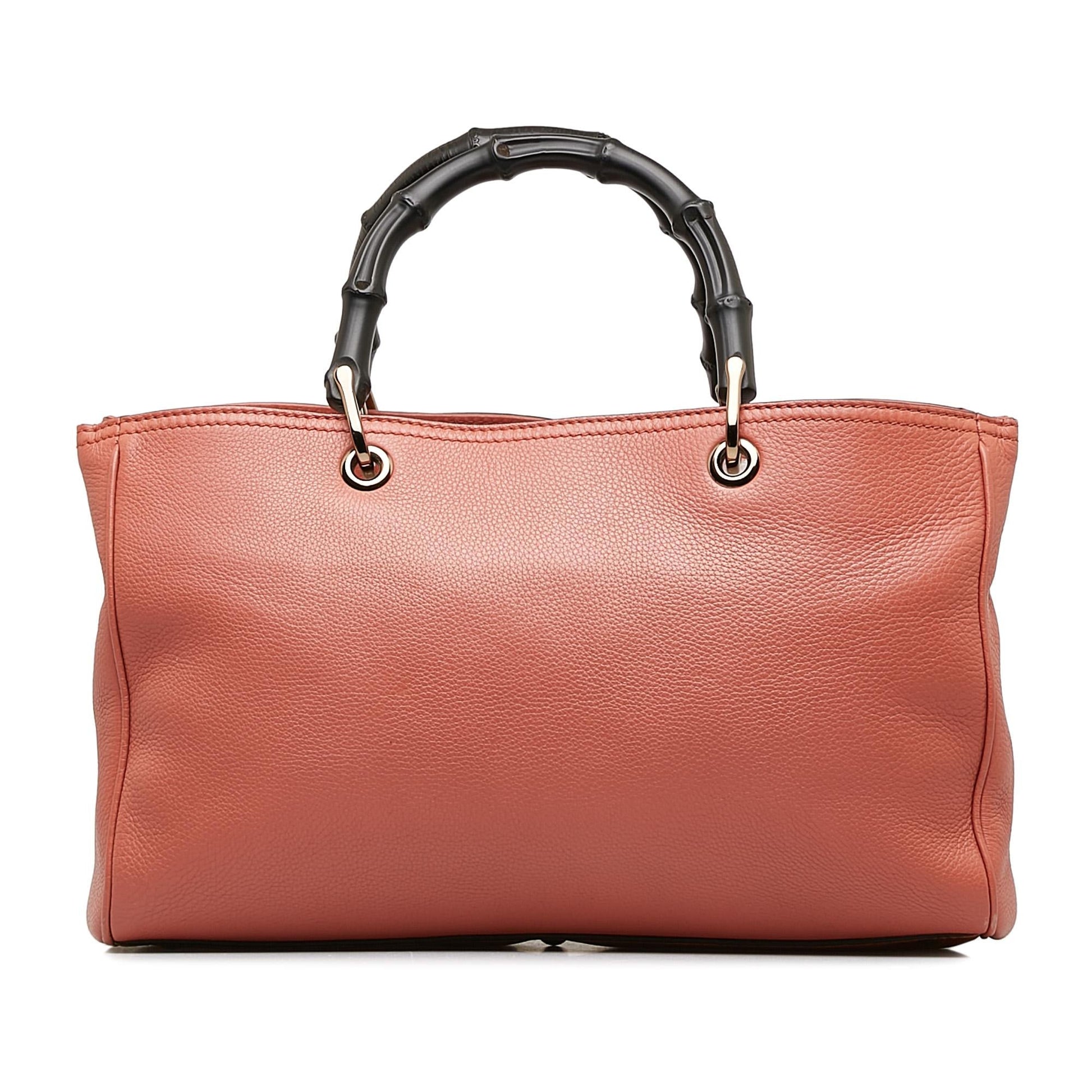Gucci Bamboo Shopper SHG-hRY85w Calf Pink Medium Satchel Bag