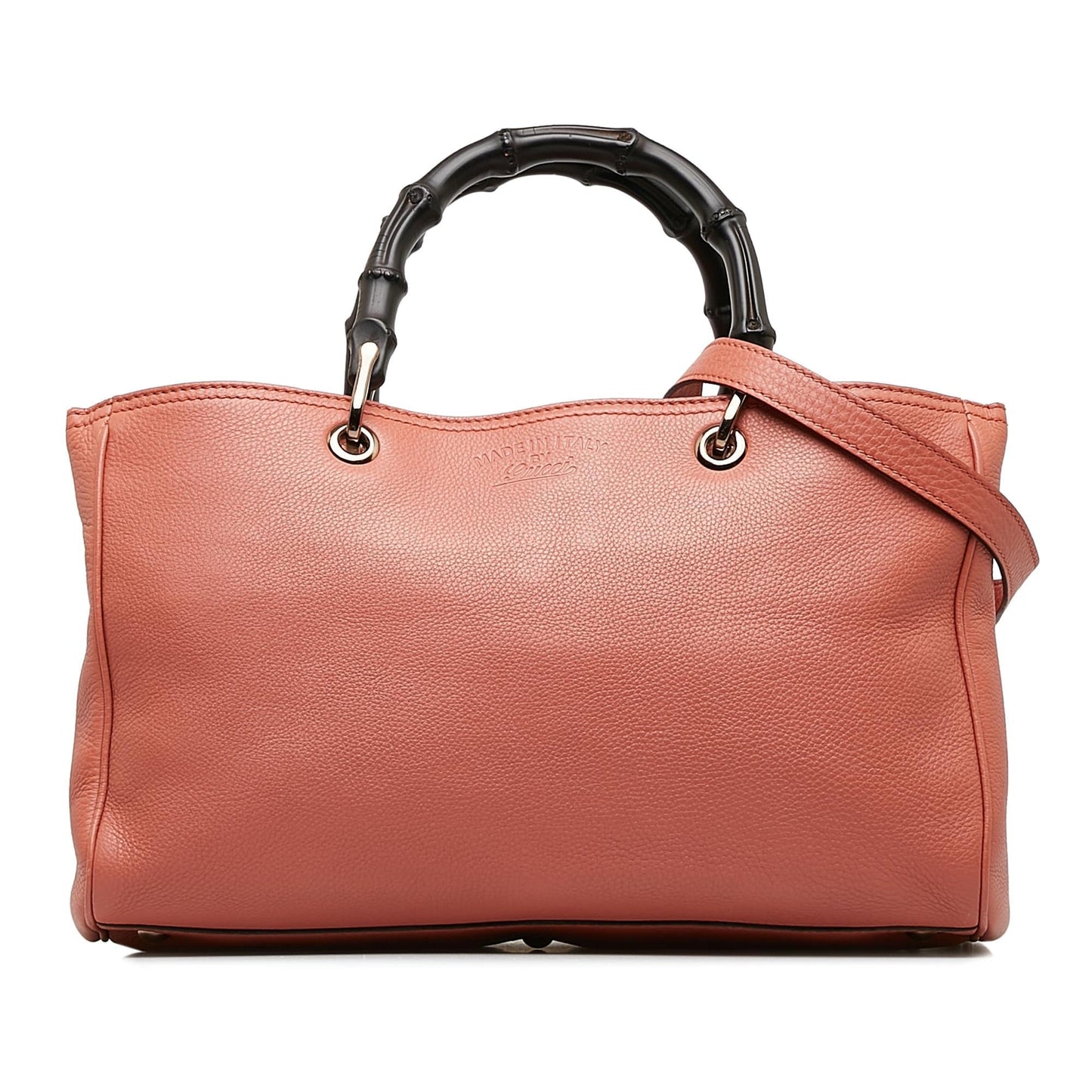 Gucci Bamboo Shopper SHG-hRY85w Calf Pink Medium Satchel Bag