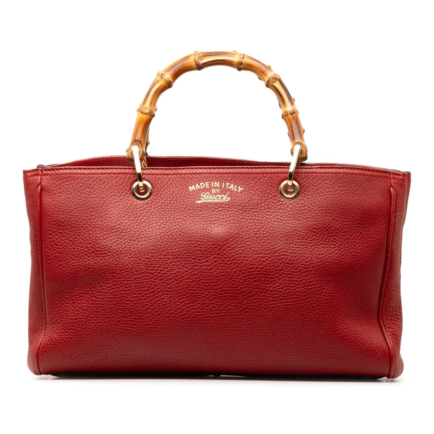 Gucci Bamboo Shopper SHG-6cTX8h Calf Red Medium Satchel Bag