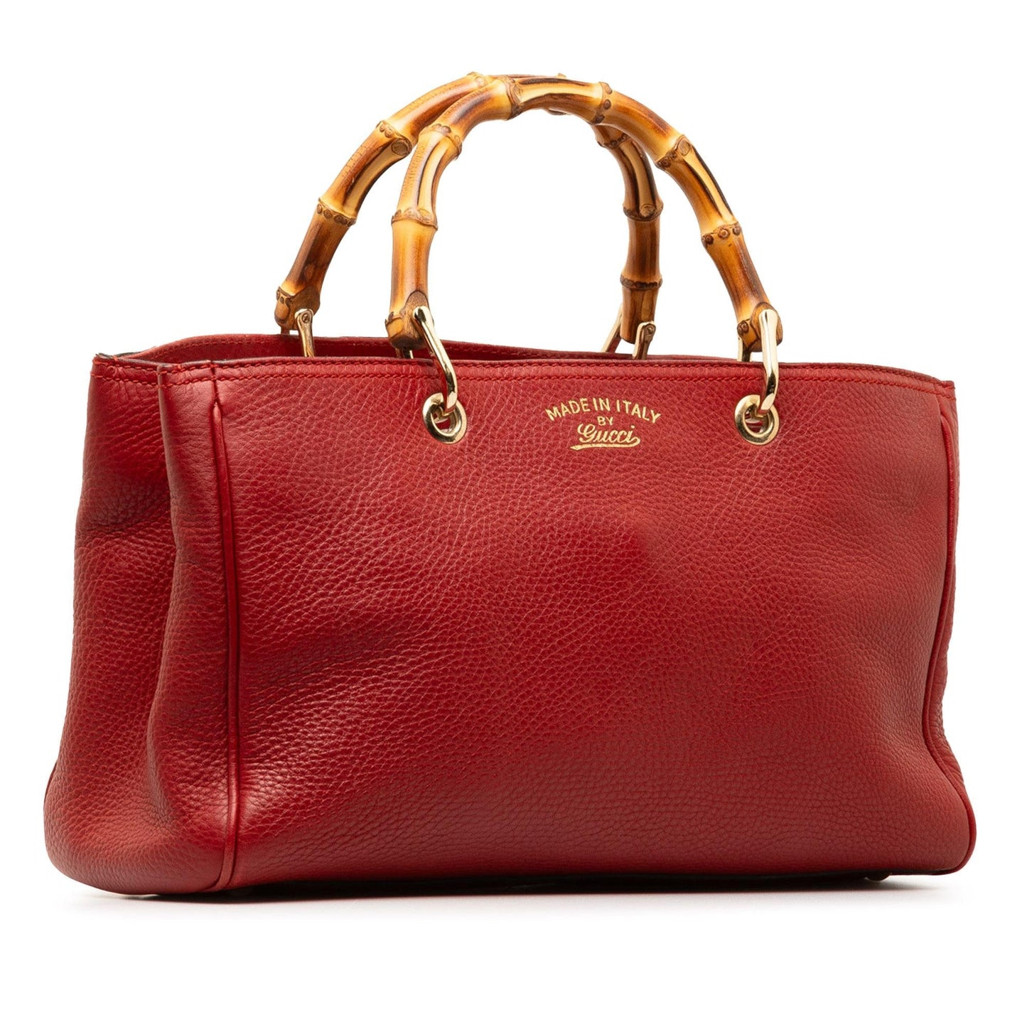 Gucci Bamboo Shopper SHG-6cTX8h Calf Red Medium Satchel Bag