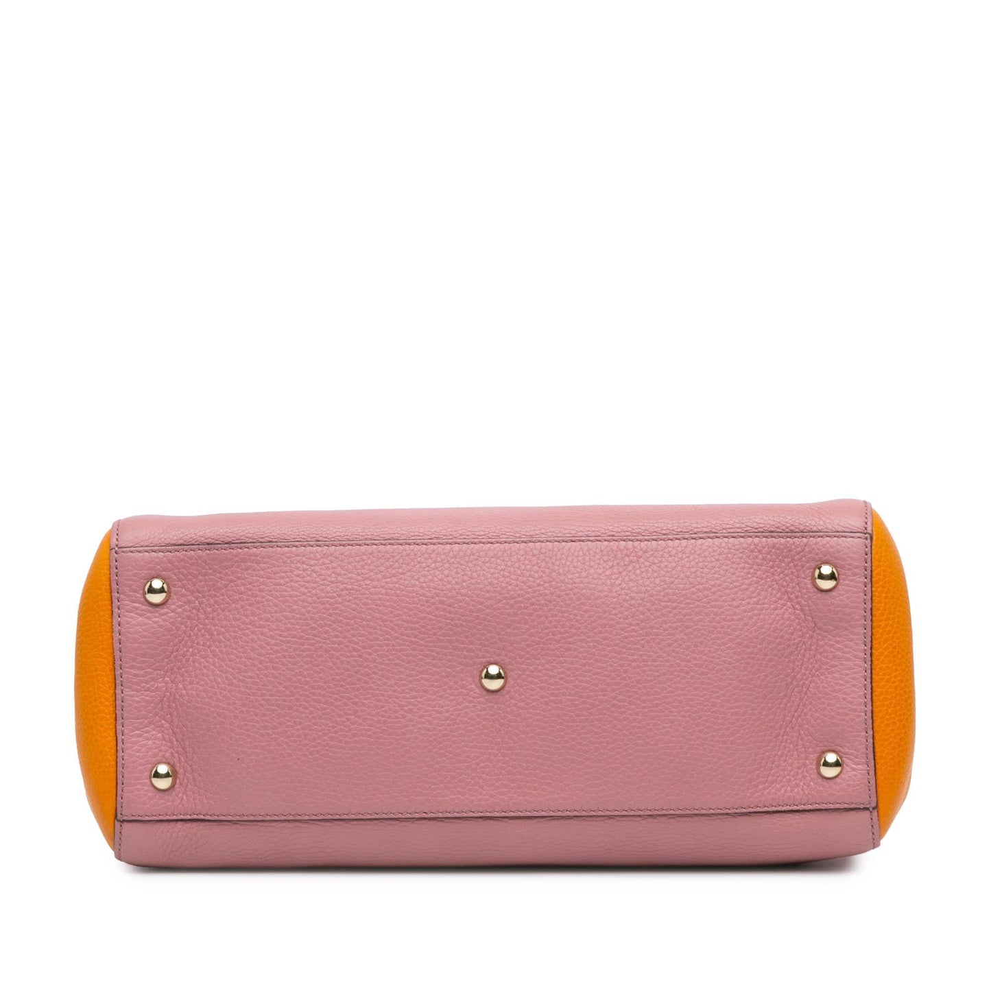 Gucci Bicolor Bamboo Shopper Calf Calfskin Pink Medium Satchel Bag