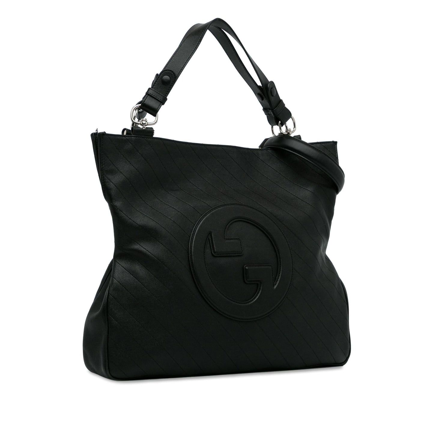 Gucci Blondie Calf Black Medium Satchel Bag Shg Bc41X6