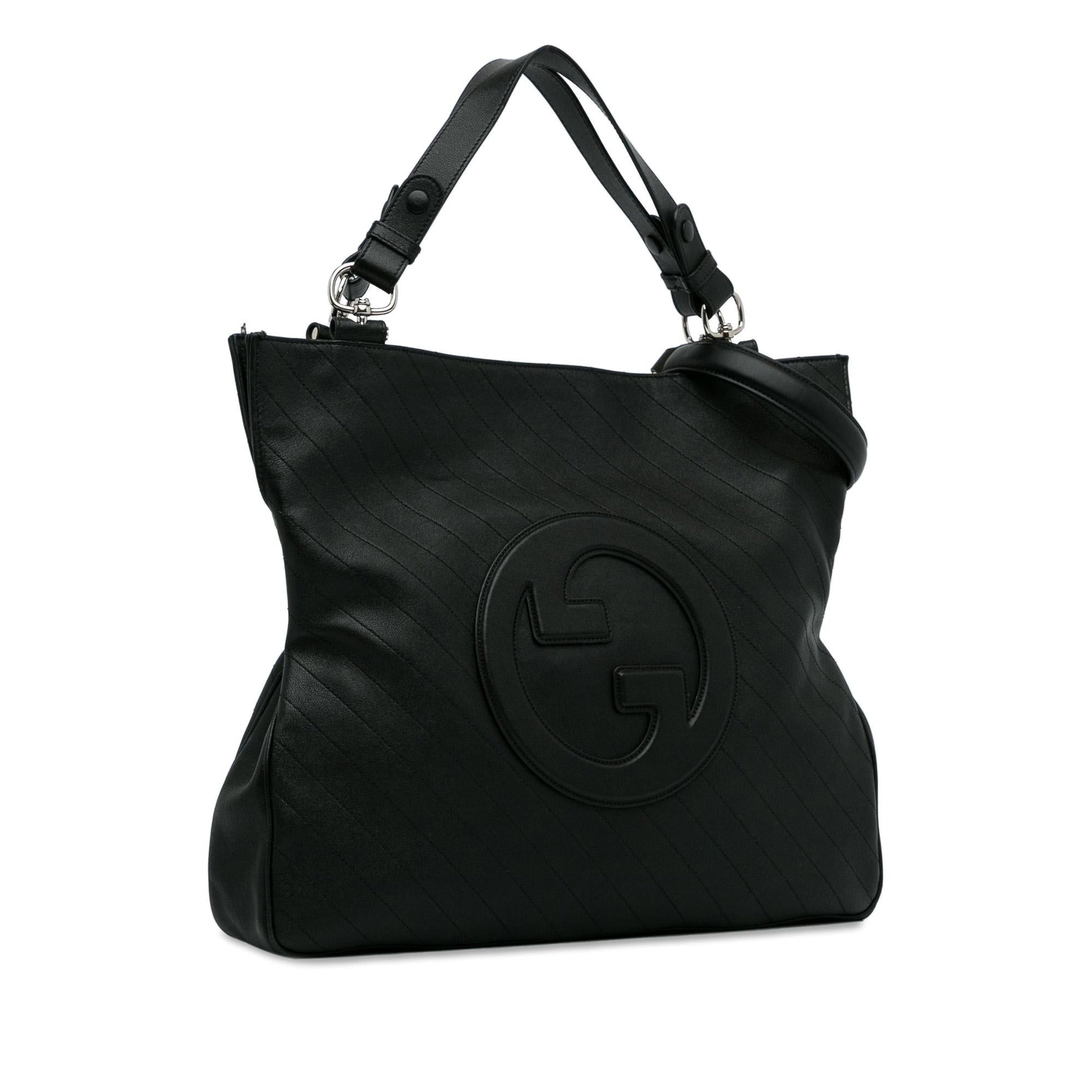 Gucci Blondie Calf Black Medium Satchel Bag Shg Bc41X6