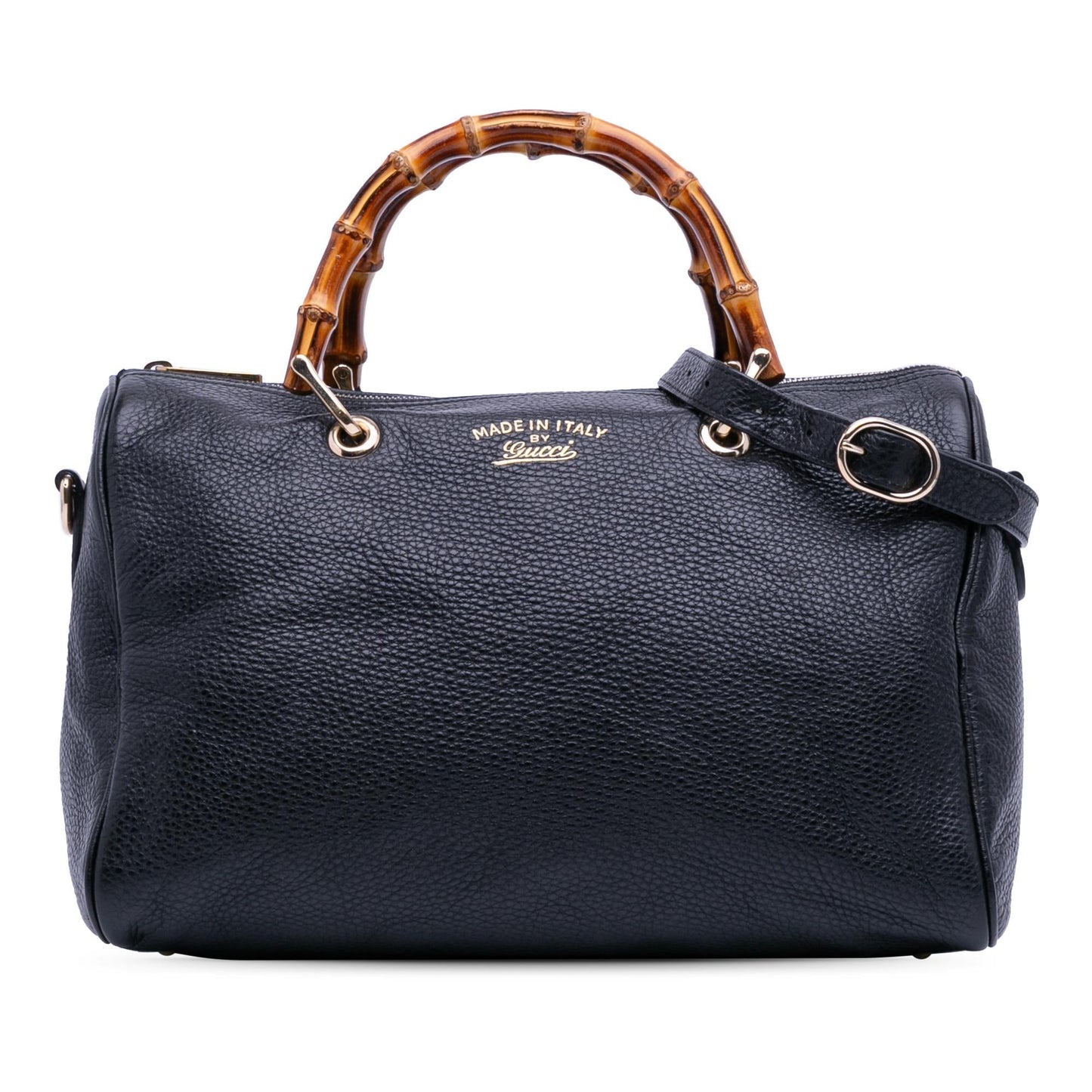 Gucci Bamboo Shopper Boston Calf Calfskin Black Medium Satchel Bag Bag 2