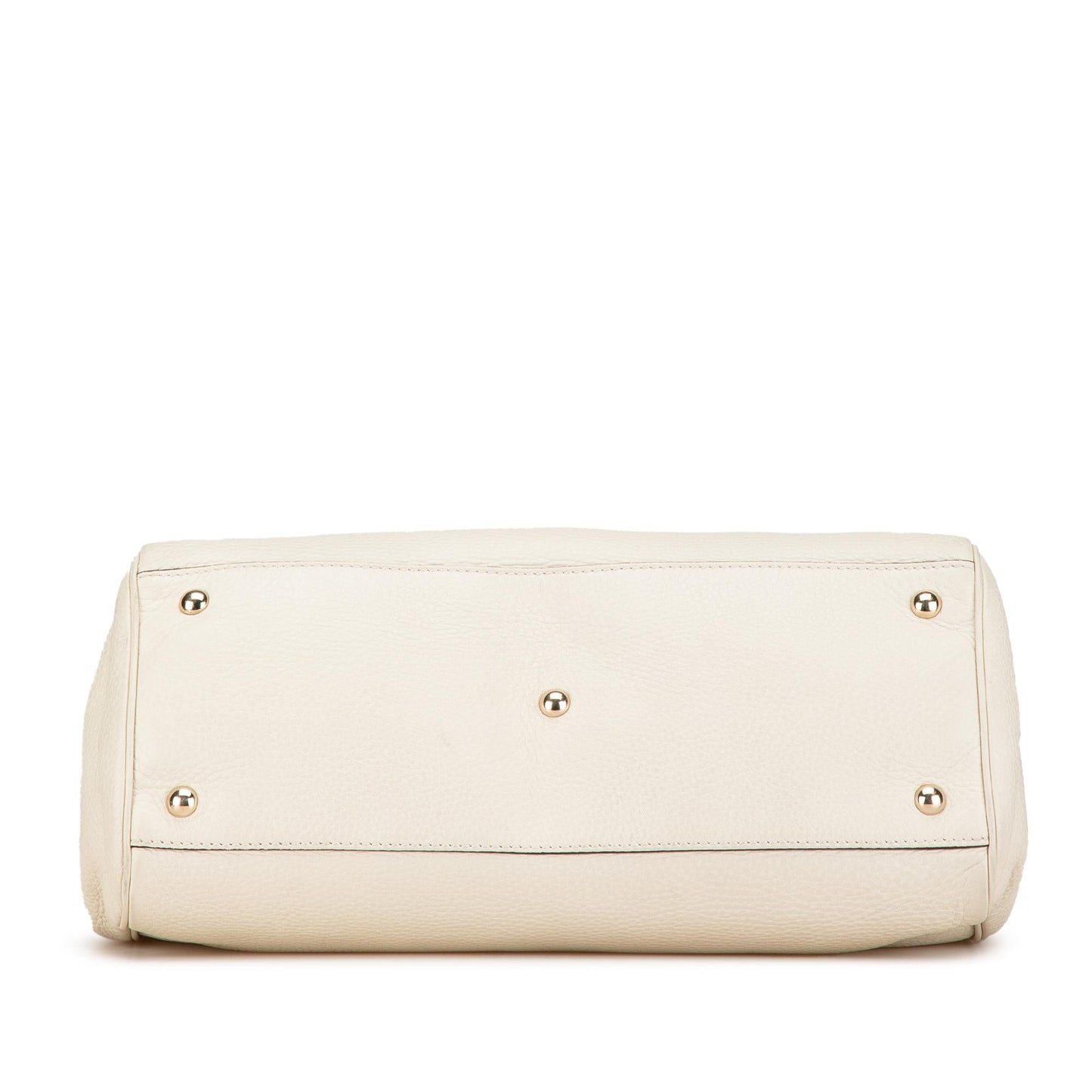 Gucci Bamboo Shopper SHG-W4g9o3 Calf Calfskin White Medium Satchel Bag