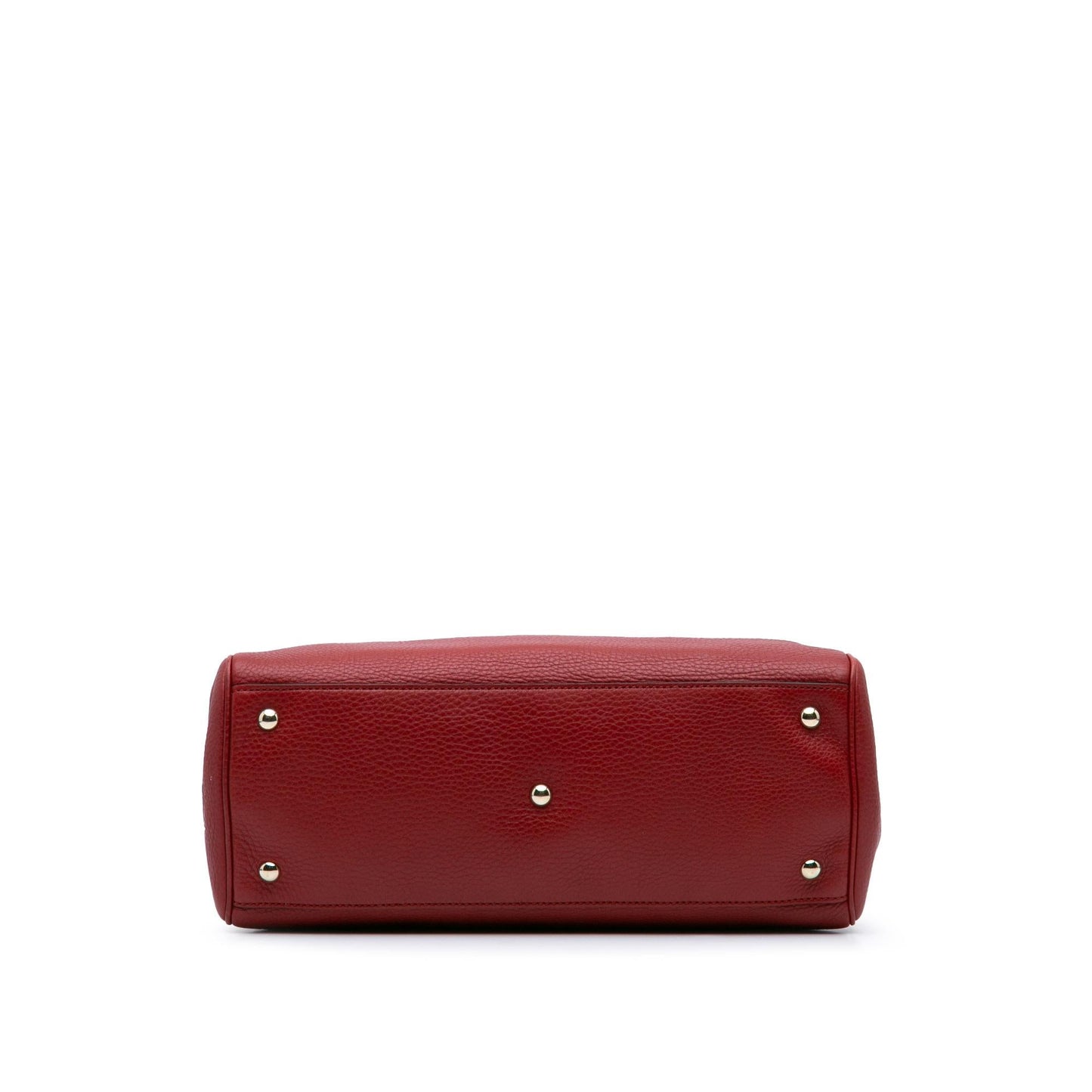 Gucci Bamboo Shopper Calf Calfskin Red Medium Satchel Bag Satchel 3