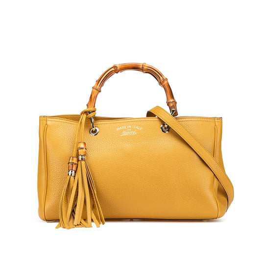 Gucci Bamboo Shopper Calf Calfskin Medium Satchel Bag Satchel 5