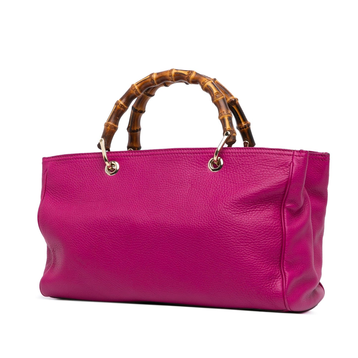 Gucci Bamboo Shopper Calf Calfskin Pink Medium Satchel Bag Satchel 6