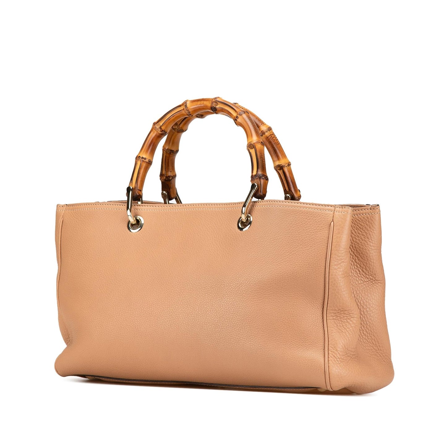 Gucci Bamboo Shopper Calf Calfskin Brown Medium Satchel Bag Satchel 9