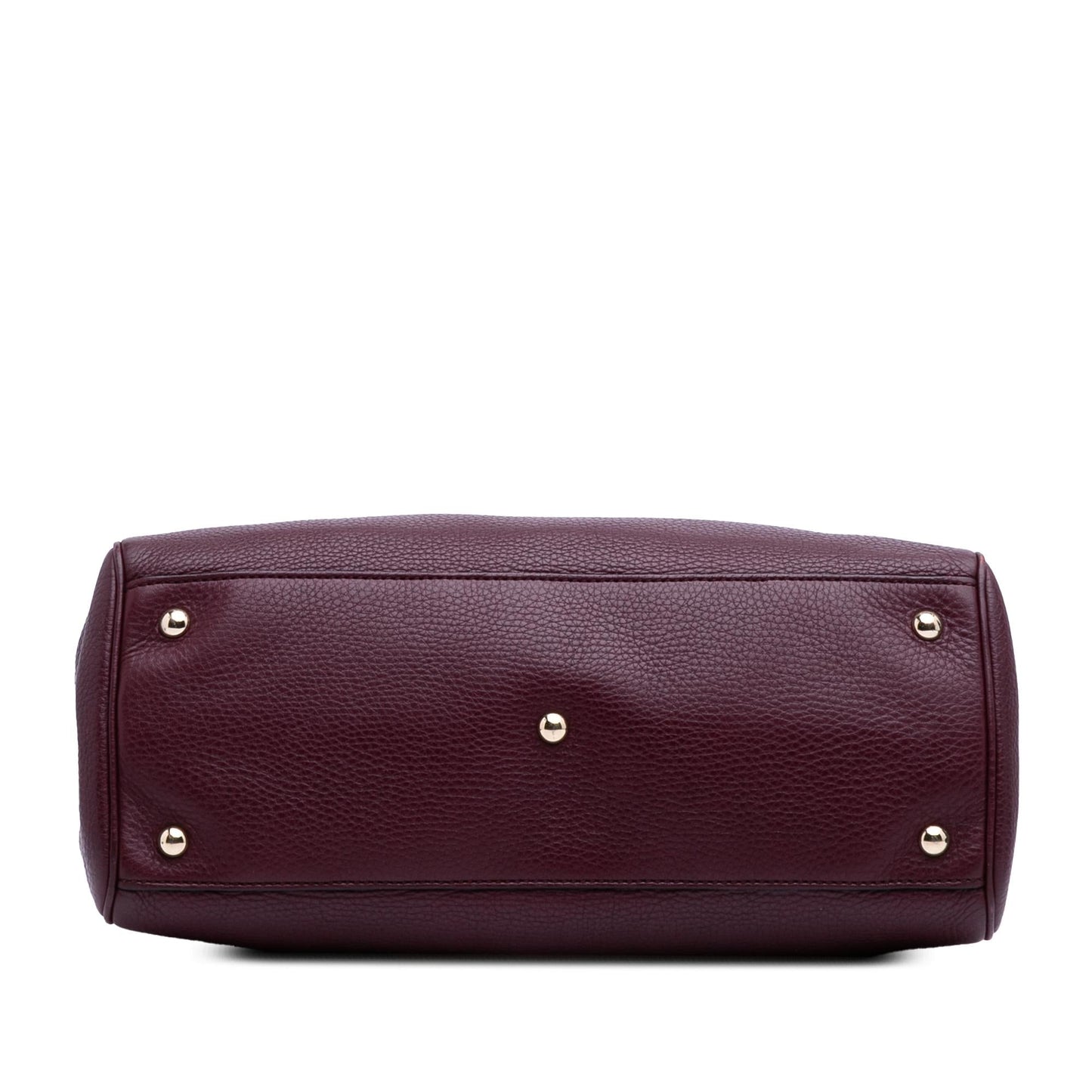 Gucci Bamboo Shopper Calf Calfskin Red Medium Satchel Bag Satchel 23