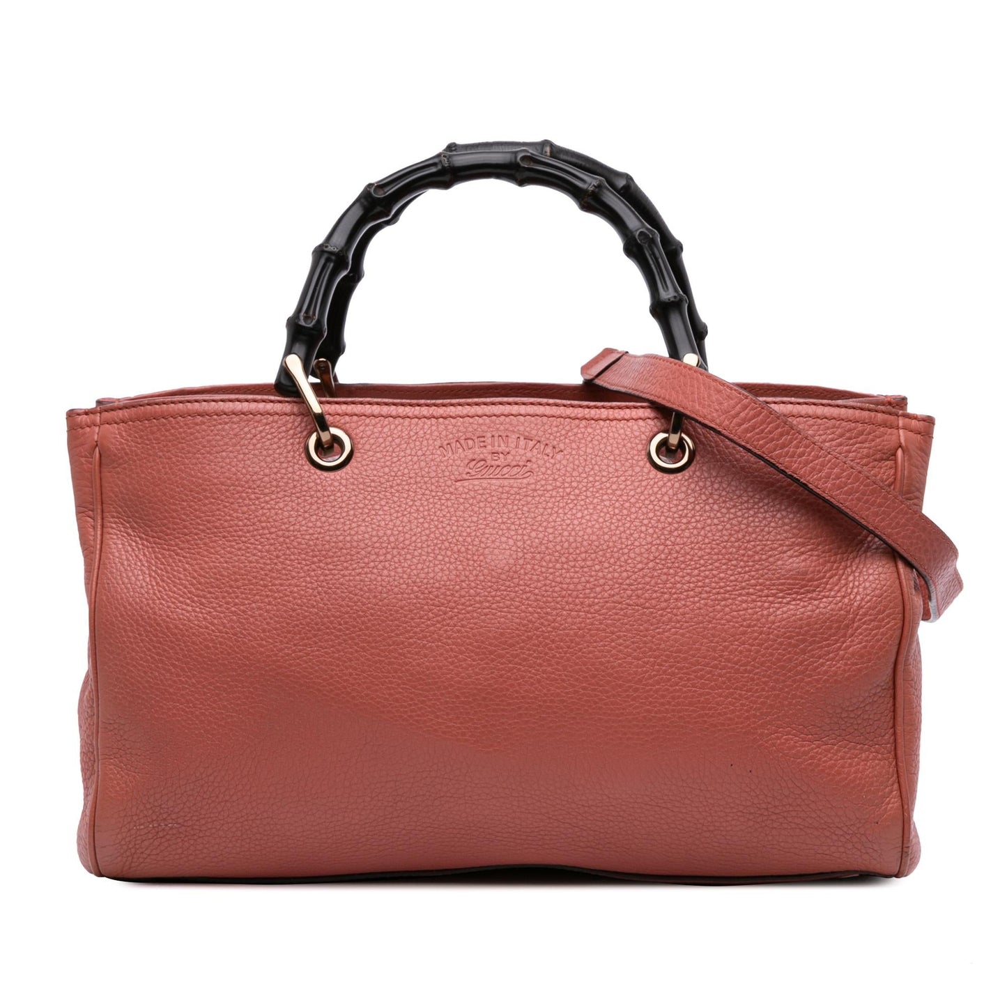 Gucci Bamboo Shopper Calf Calfskin Pink Medium Satchel Bag Satchel 27
