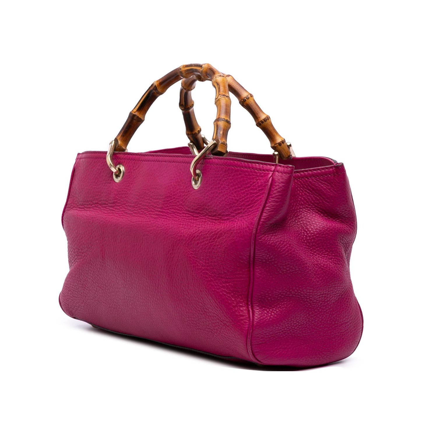 Gucci Bamboo Shopper Calf Calfskin Pink Medium Satchel Bag Satchel 25