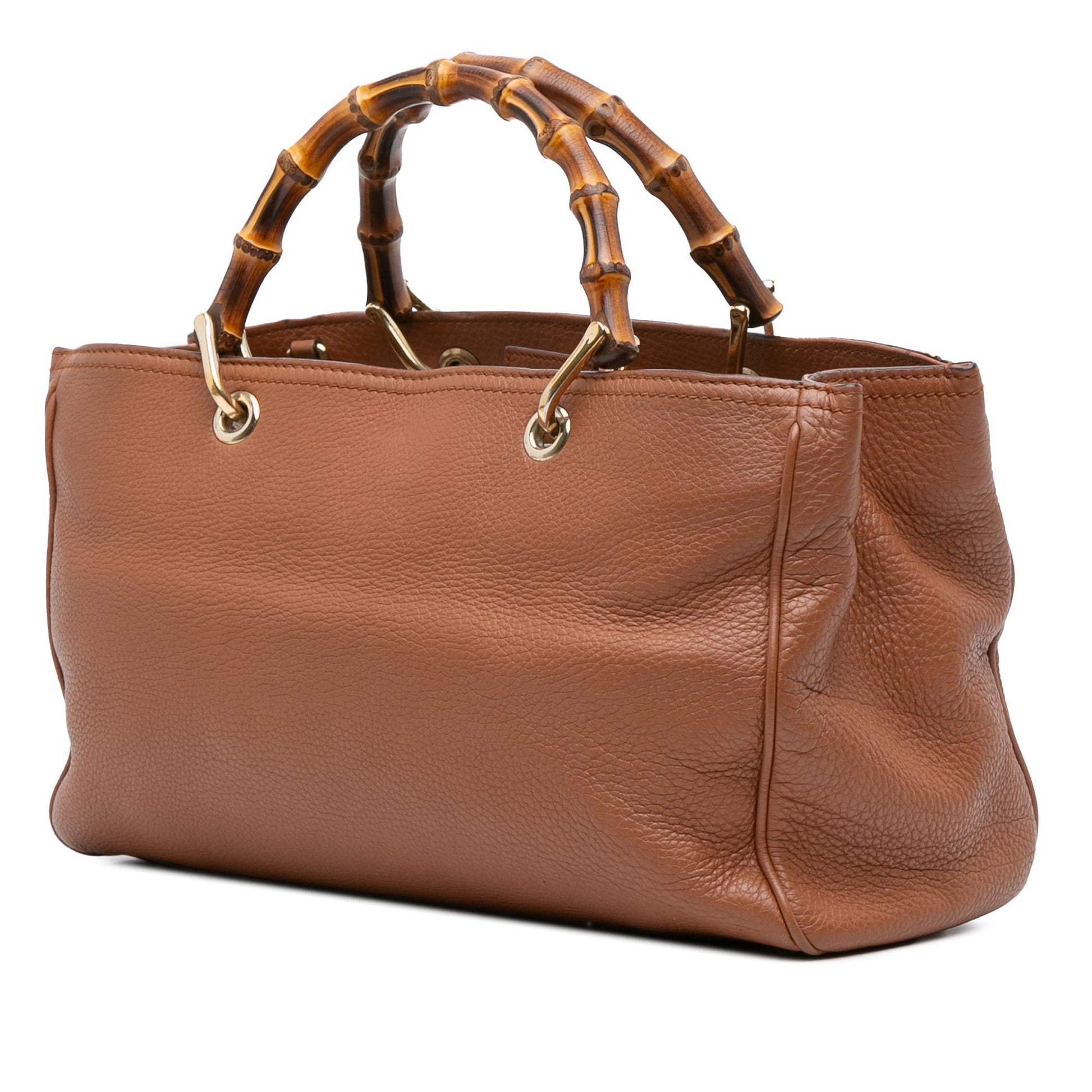 Gucci Bamboo Shopper Calfskin Medium Tote Bag Satchel 41