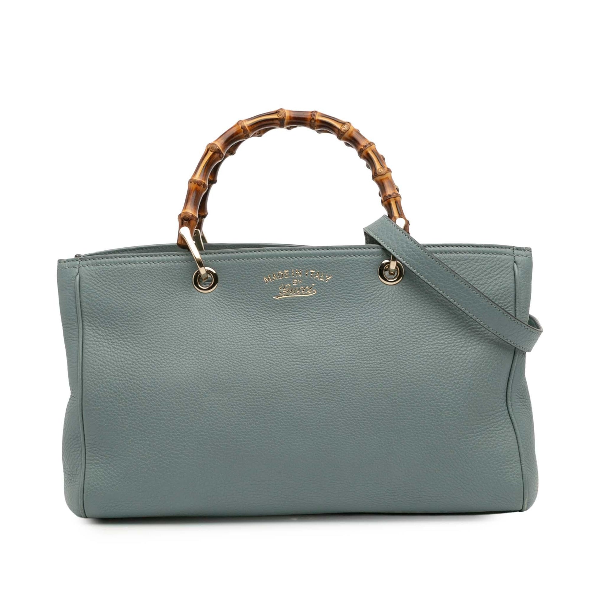 Gucci Bamboo Shopper Calfskin Medium Tote Bag Satchel 46