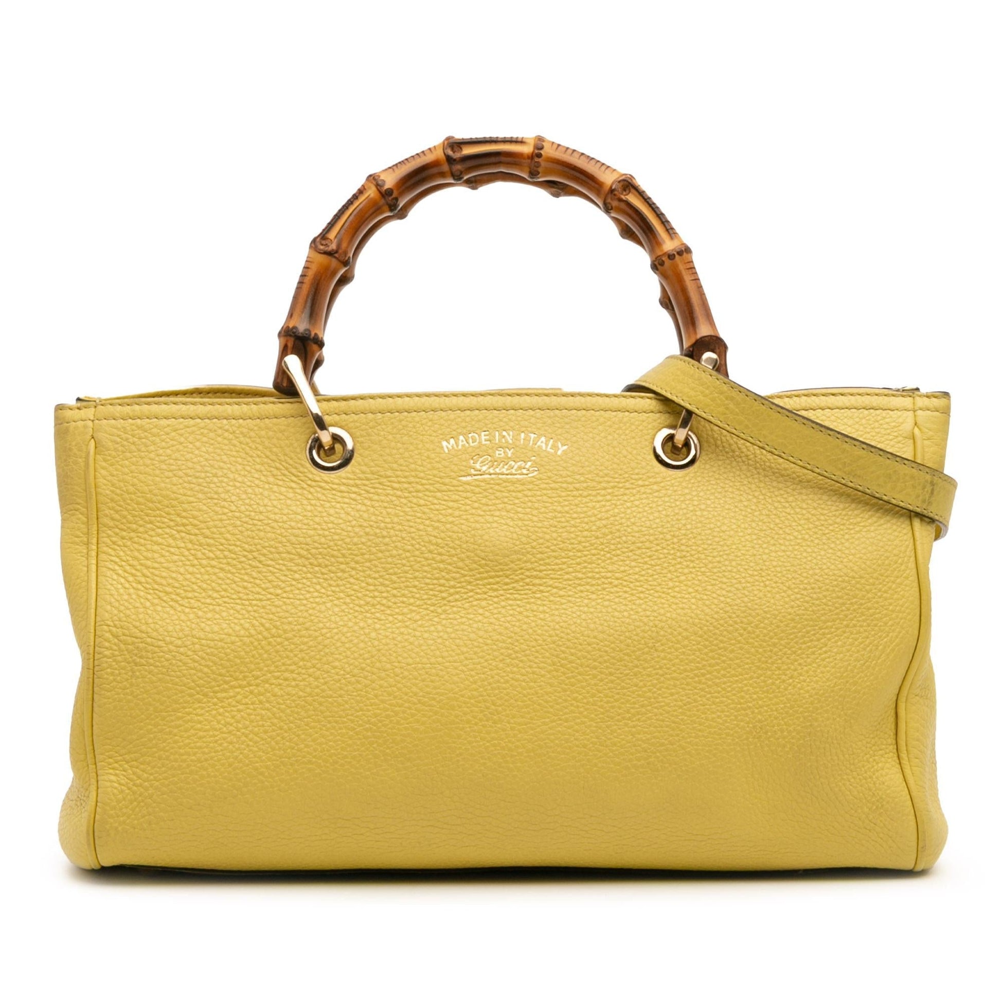 Gucci Bamboo Shopper Calfskin Medium Tote Bag Satchel 47