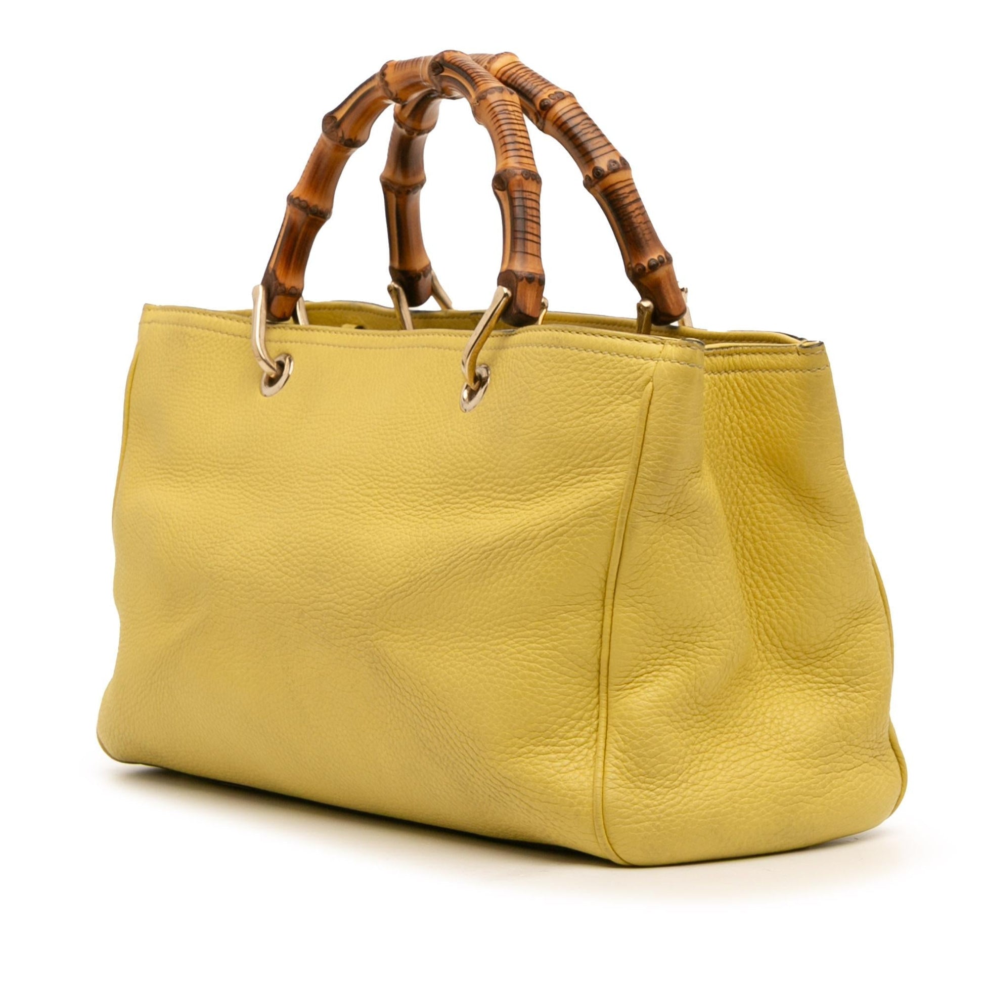 Gucci Bamboo Shopper Calfskin Medium Tote Bag Satchel 47