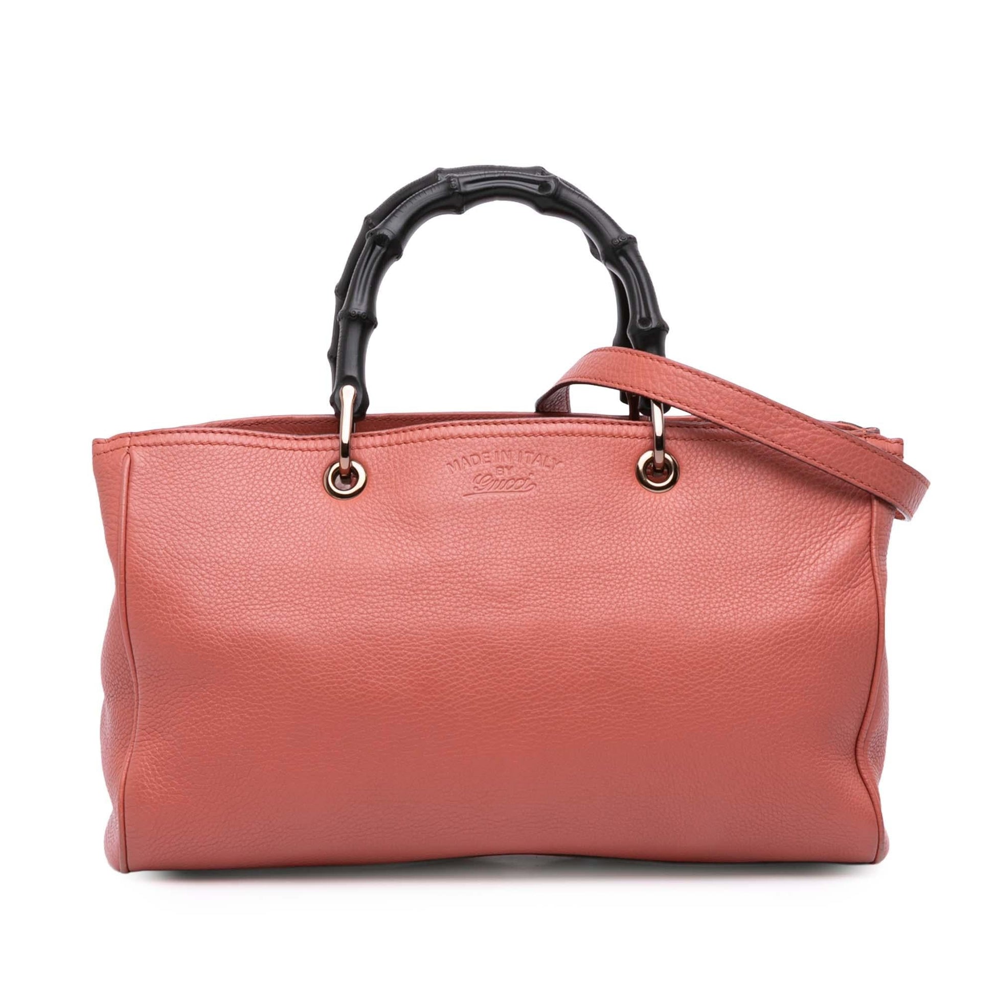 Gucci Bamboo Shopper Calfskin Medium Tote Bag Satchel 48