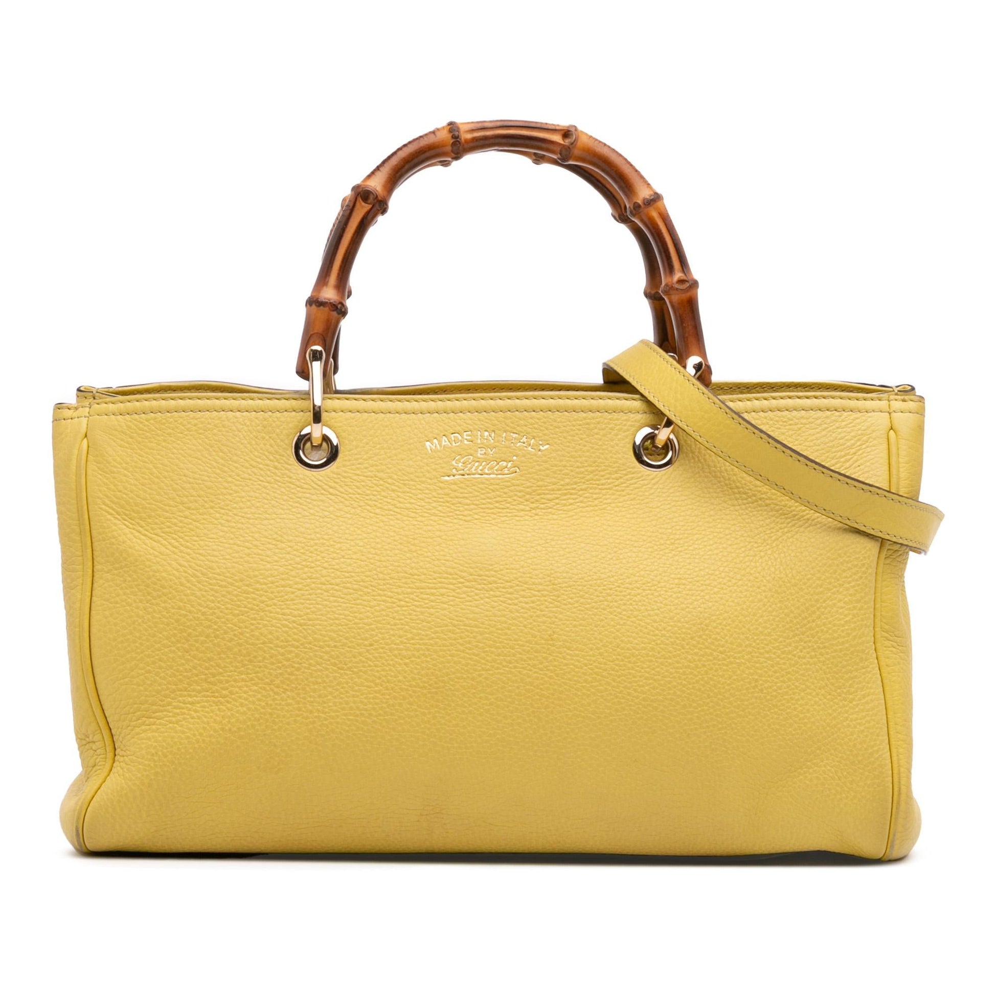 Gucci Bamboo Shopper Calfskin Medium Tote Bag Satchel 51