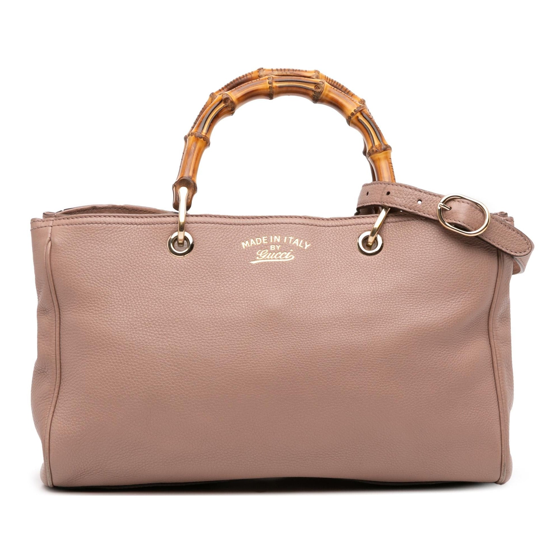 Gucci Bamboo Shopper Calfskin Medium Tote Bag Satchel 53