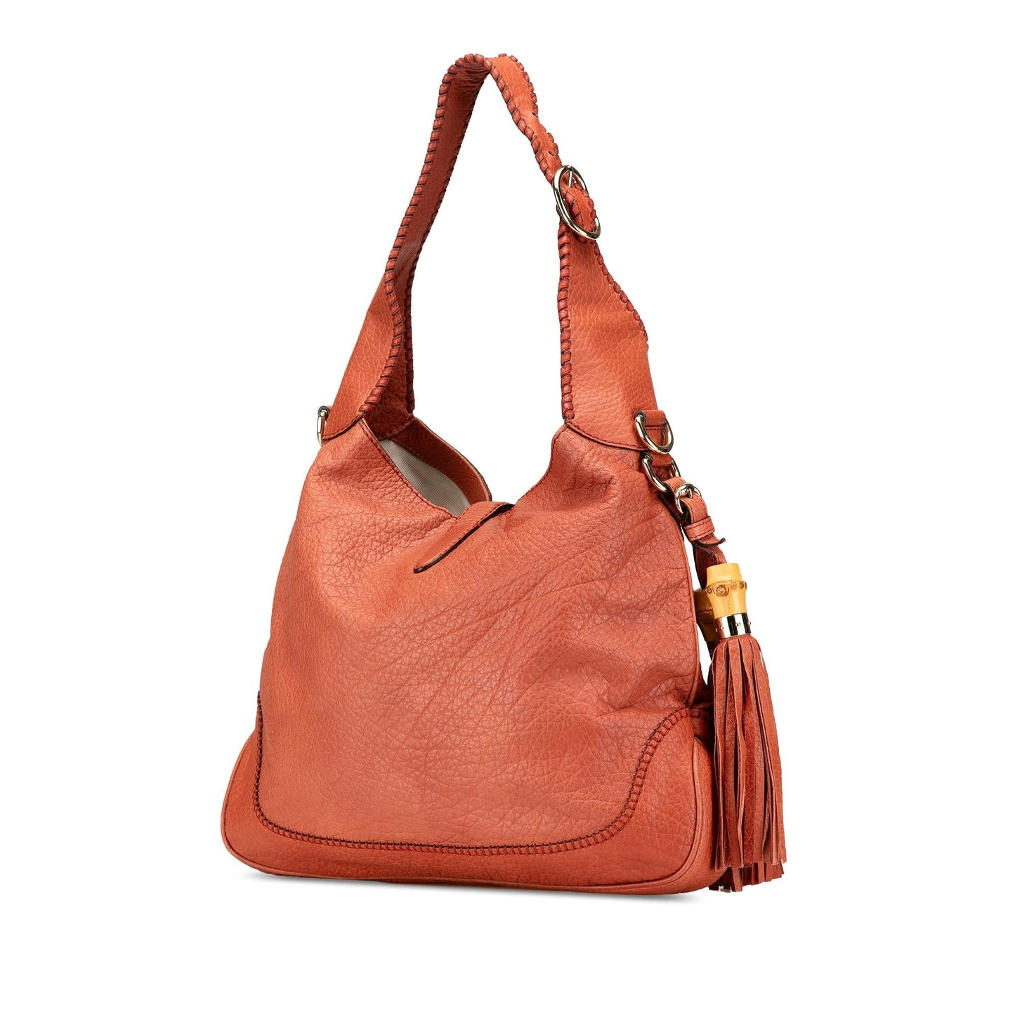 Gucci New Jackie Calf Calfskin Brown Medium Satchel Bag Satchel 1