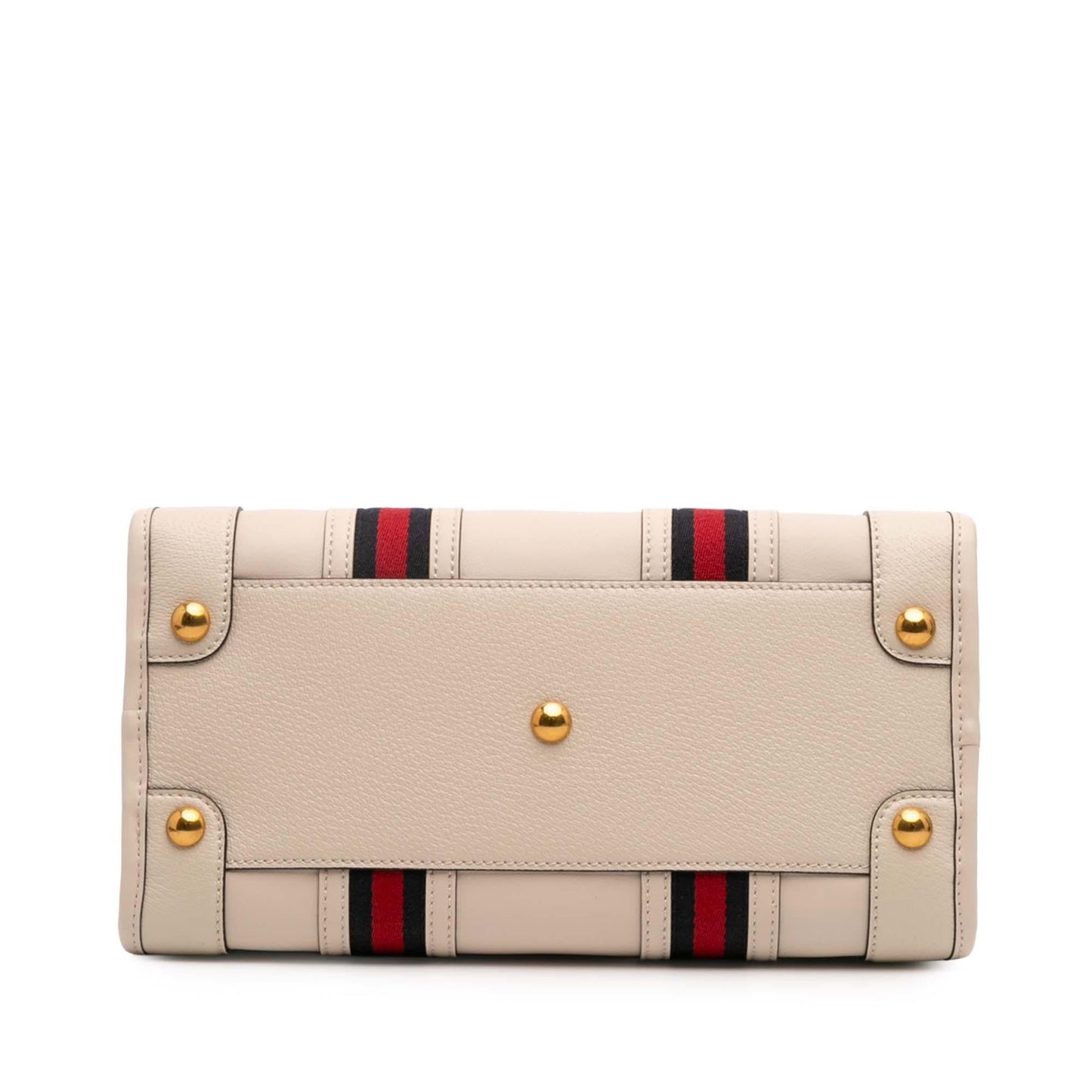 Gucci Web Bauletto Calfskin Medium Top Handle Travel Bag